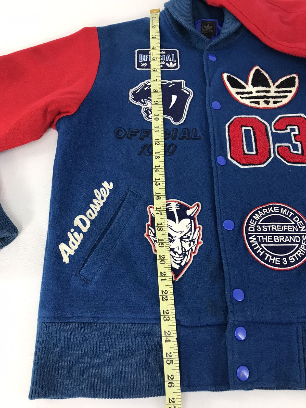 Adidas Vintage Varsity Jacket Adidas Trifoil Many Patches Size US M / EU 48-50 / 2 - 10 Thumbnail