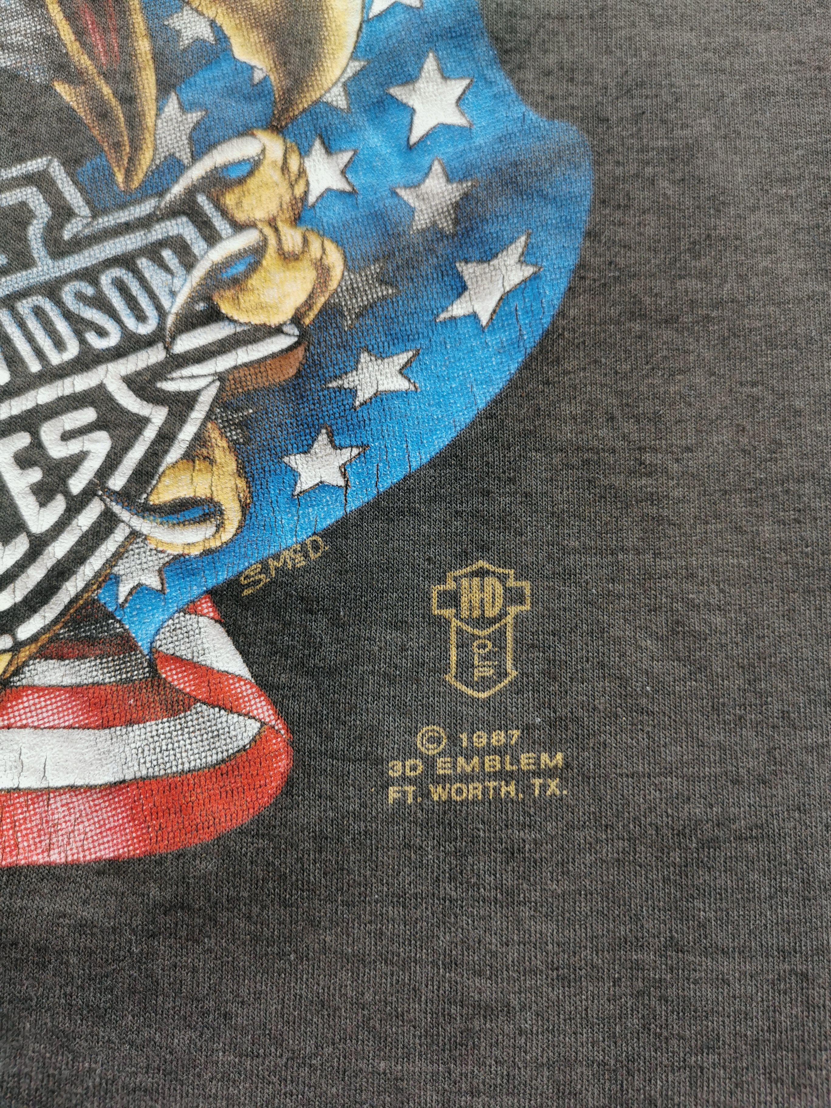 Harley Davidson Rare 80s Vintage Harley Davidson Tee Shirt 3D Size US L / EU 52-54 / 3 - 3 Thumbnail