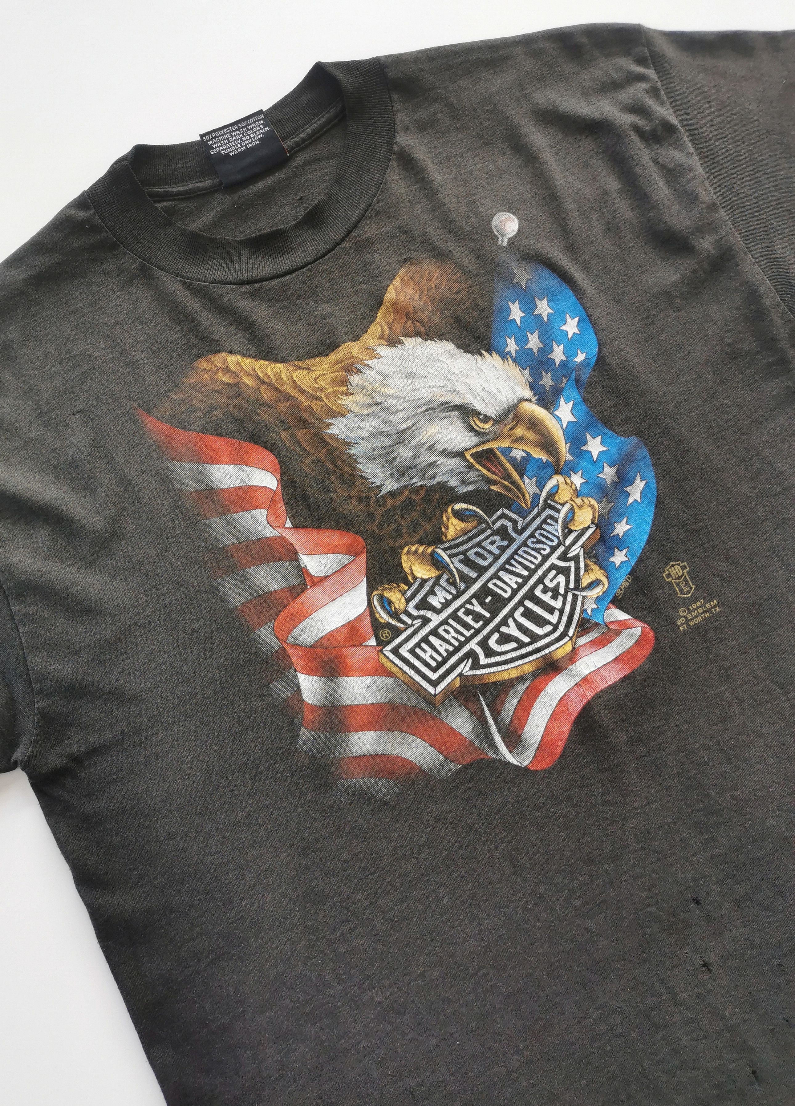 Harley Davidson Rare 80s Vintage Harley Davidson Tee Shirt 3D Size US L / EU 52-54 / 3 - 6 Thumbnail