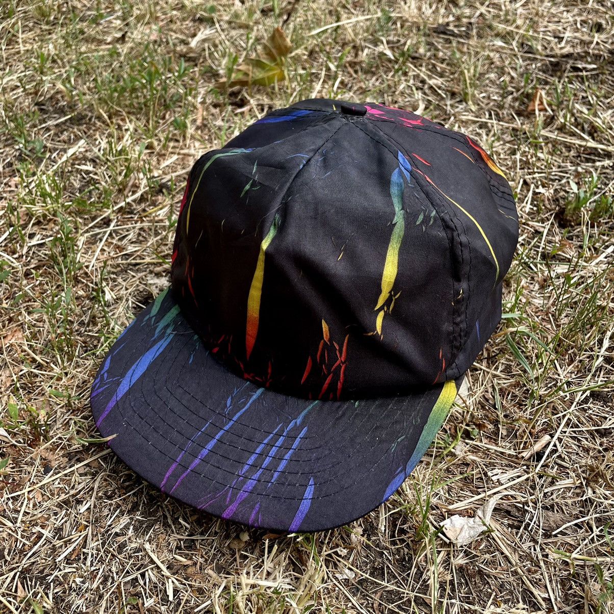 Vintage Vintage 90s Tie Dye Nylon Cap Hat Streetwear Opium Rave OS Size ONE SIZE - 3 Thumbnail