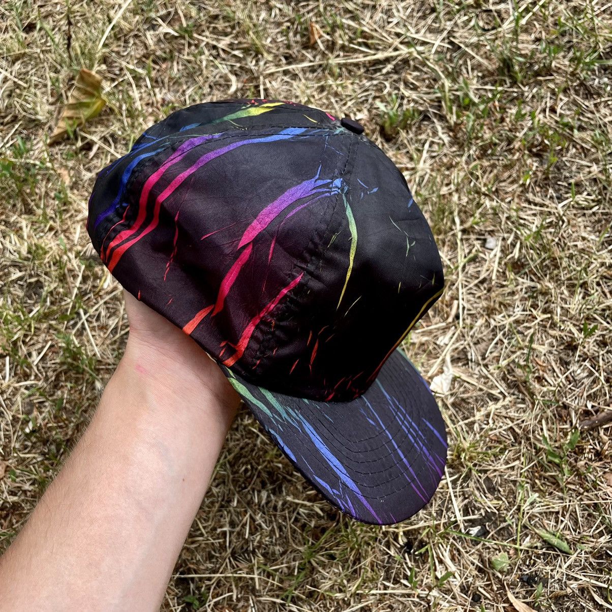 Vintage Vintage 90s Tie Dye Nylon Cap Hat Streetwear Opium Rave OS Size ONE SIZE - 2 Thumbnail
