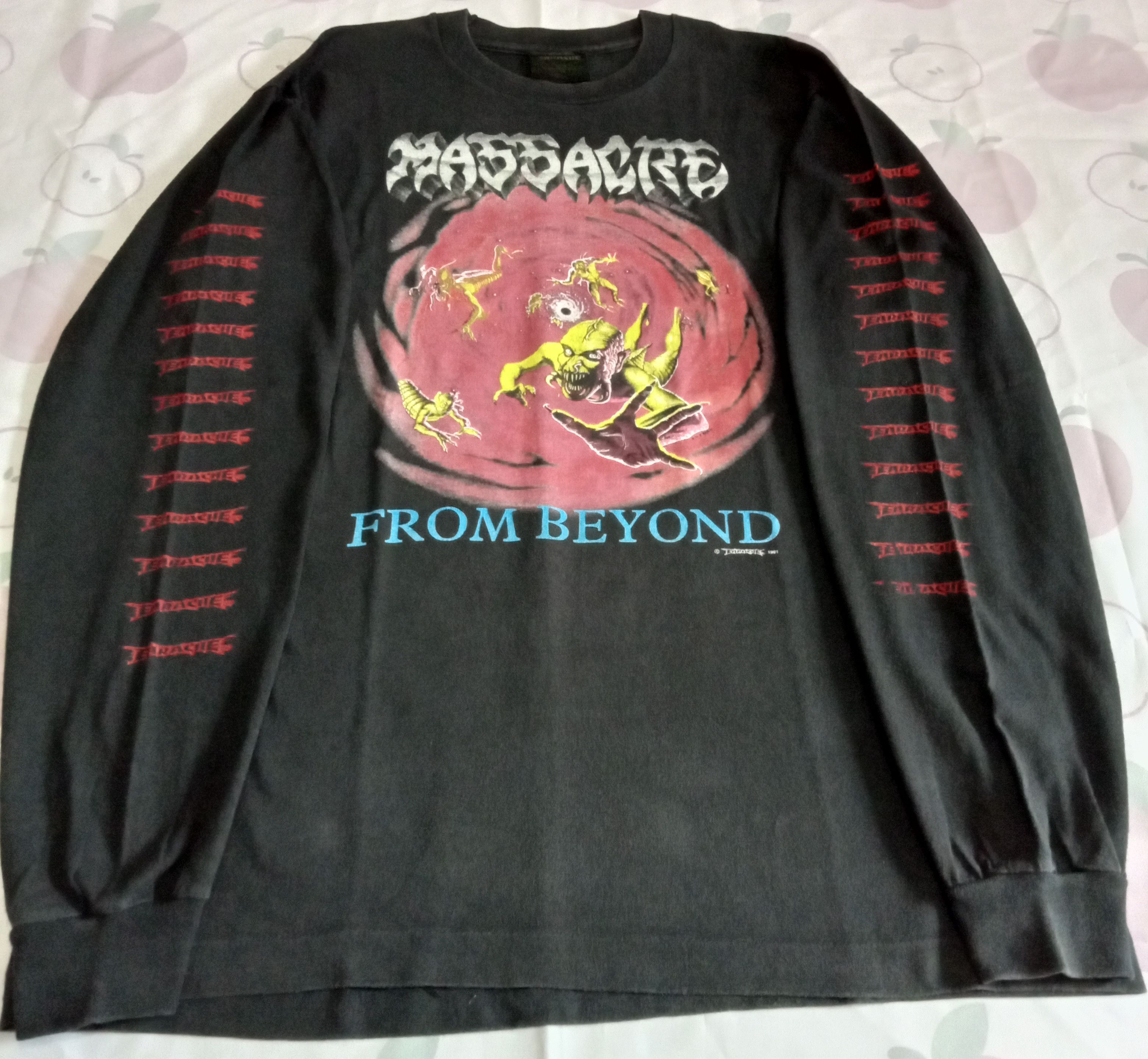 image of Massacre From Beyond 1991 Long Sleeve in Black, Men's (Size XL)