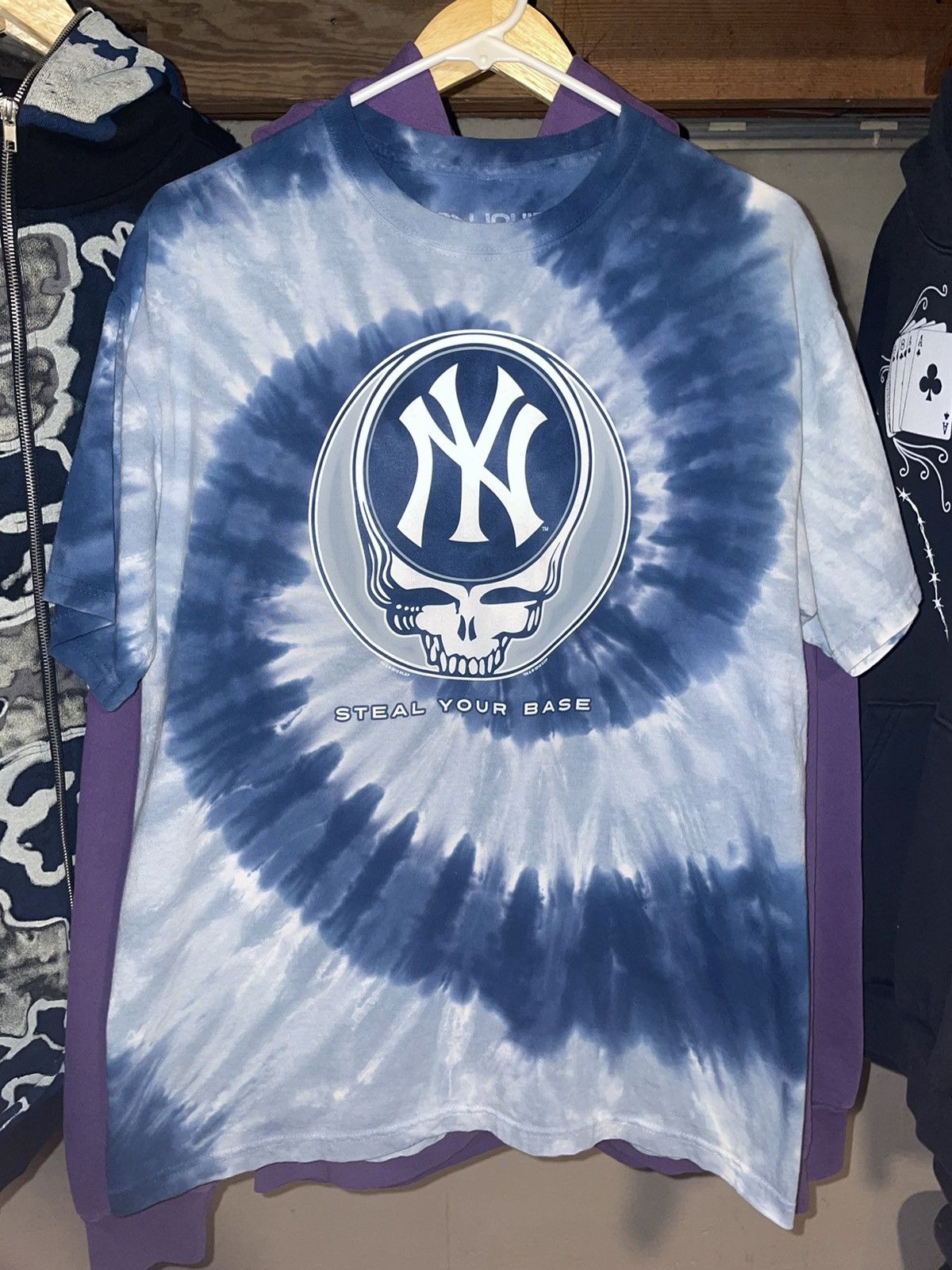Vintage Liquid Blue New York Yankees Grateful Dead T-Shirt