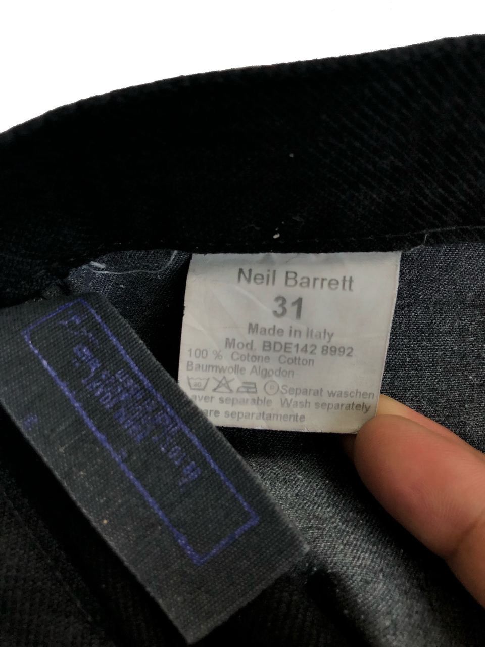 Neil Barrett 2000s Neil Barrett Black Plaid Hagi Jeans Size US 31 - 6 Thumbnail