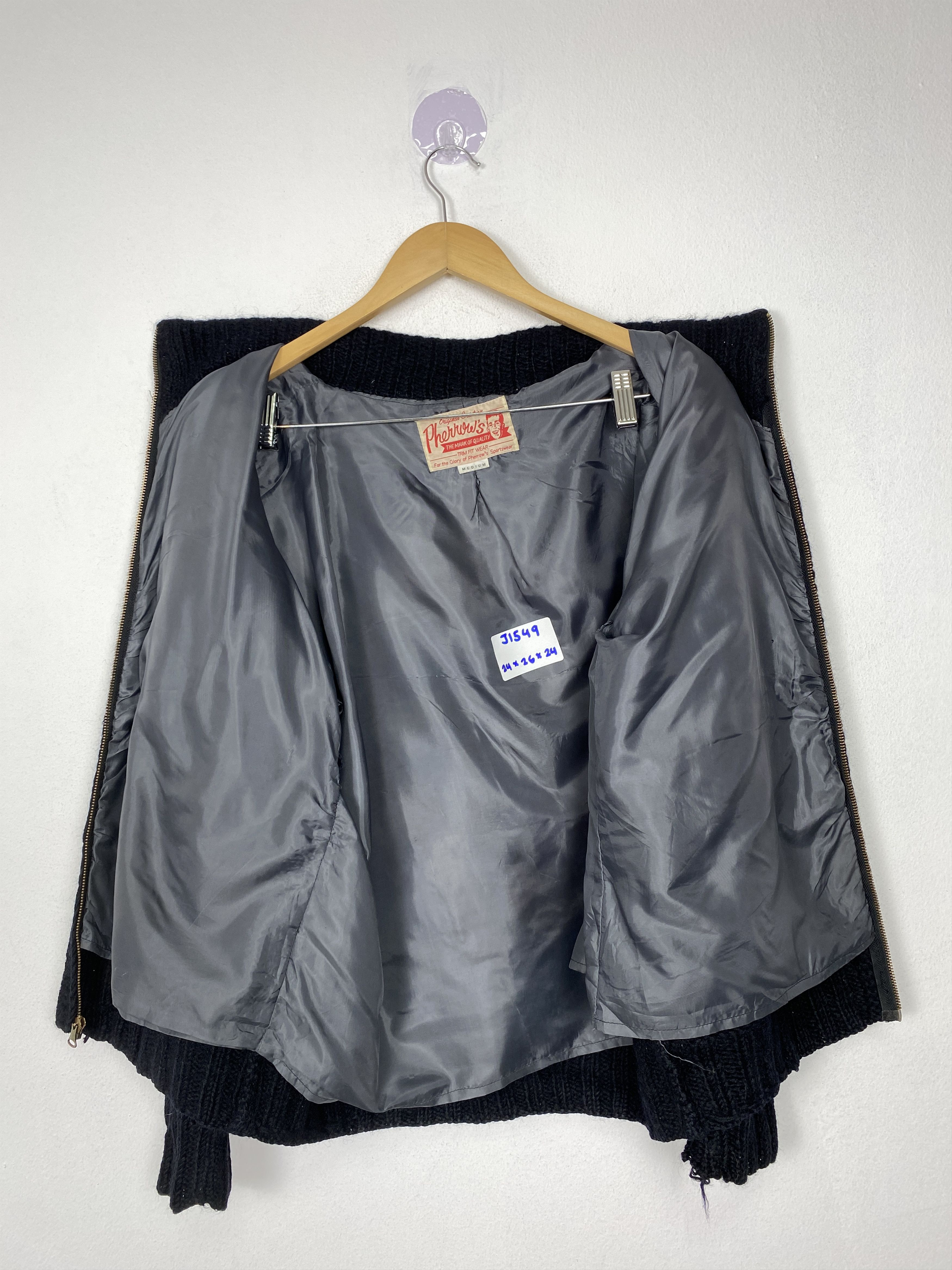 Pherrow's Vintage Pherrows Knitwear Zip Up Jacket J1549 Size US M / EU 48-50 / 2 - 9 Thumbnail