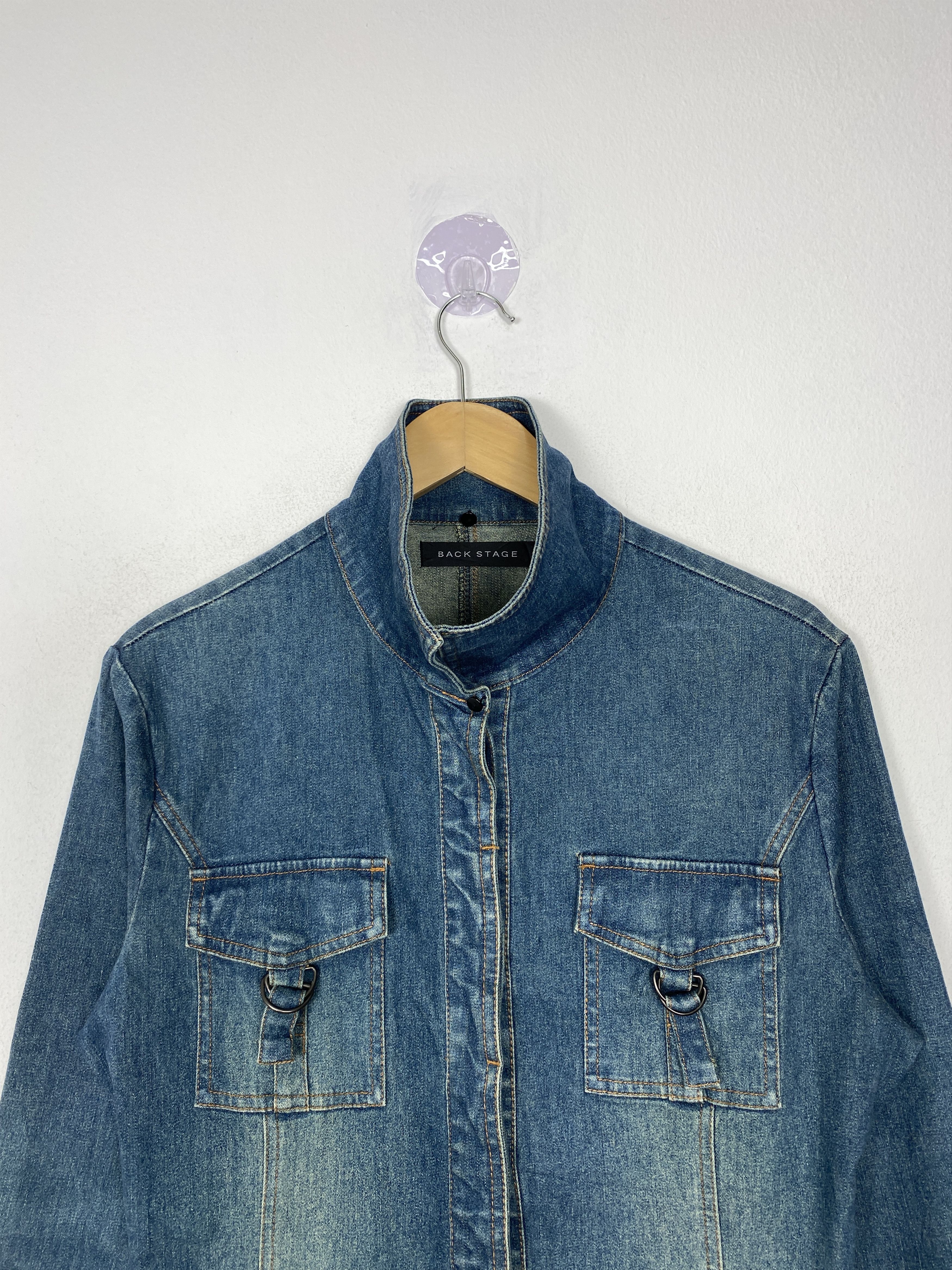 Japanese Brand Vintage Back Stage Button Up Denim Jacket Size US S / EU 44-46 / 1 - 2 Thumbnail