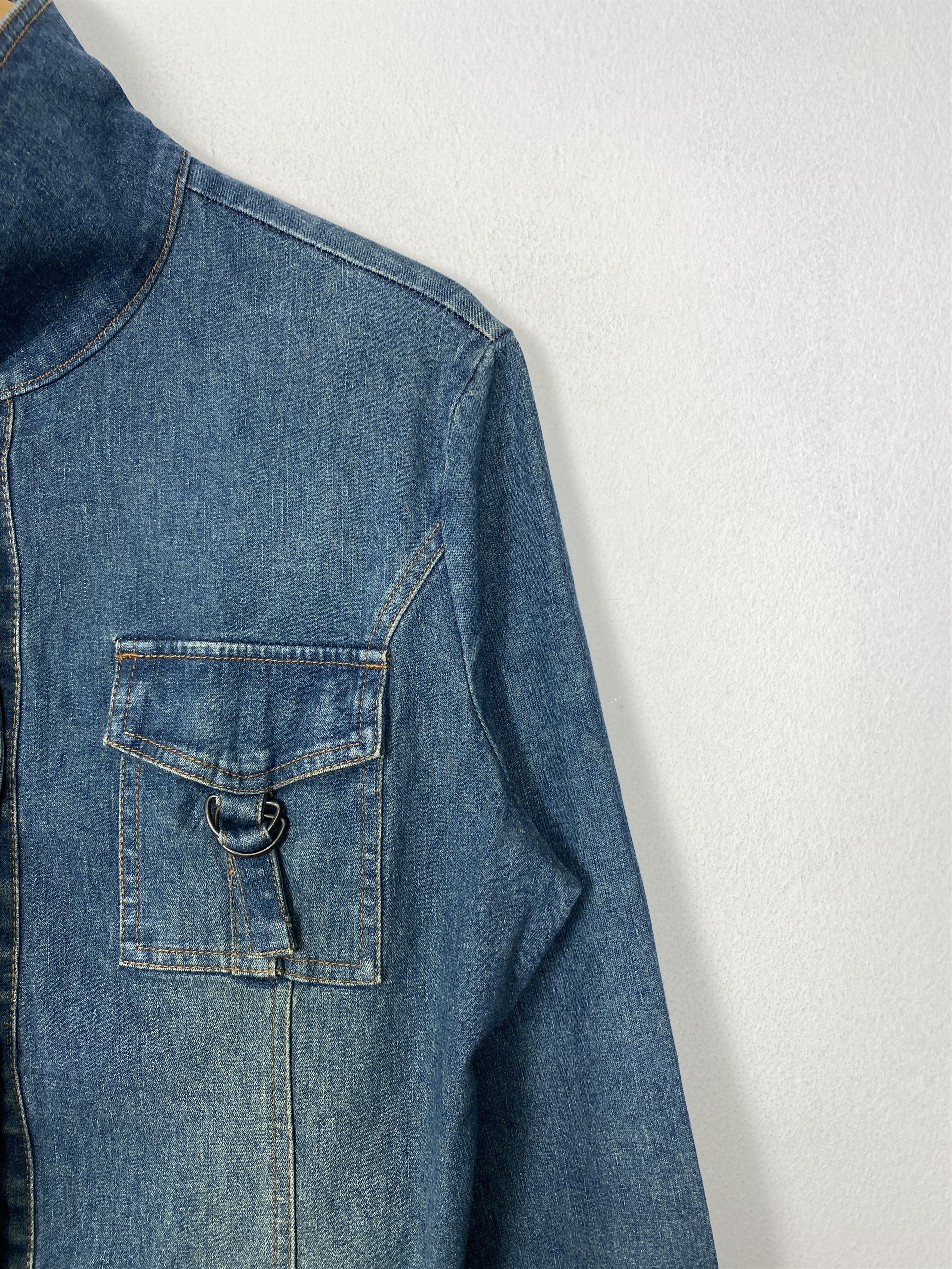Japanese Brand Vintage Back Stage Button Up Denim Jacket Size US S / EU 44-46 / 1 - 3 Thumbnail