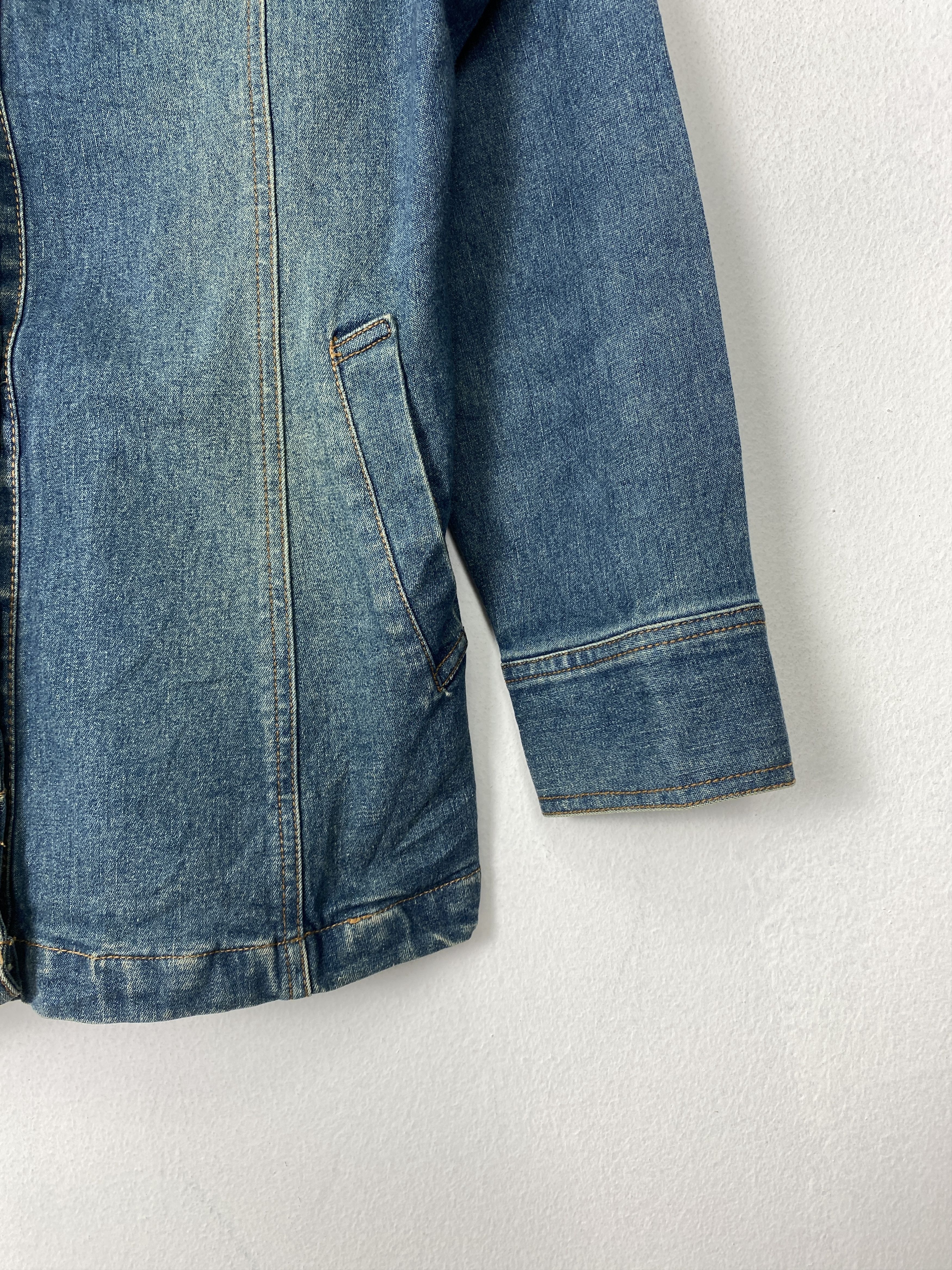 Japanese Brand Vintage Back Stage Button Up Denim Jacket Size US S / EU 44-46 / 1 - 4 Thumbnail