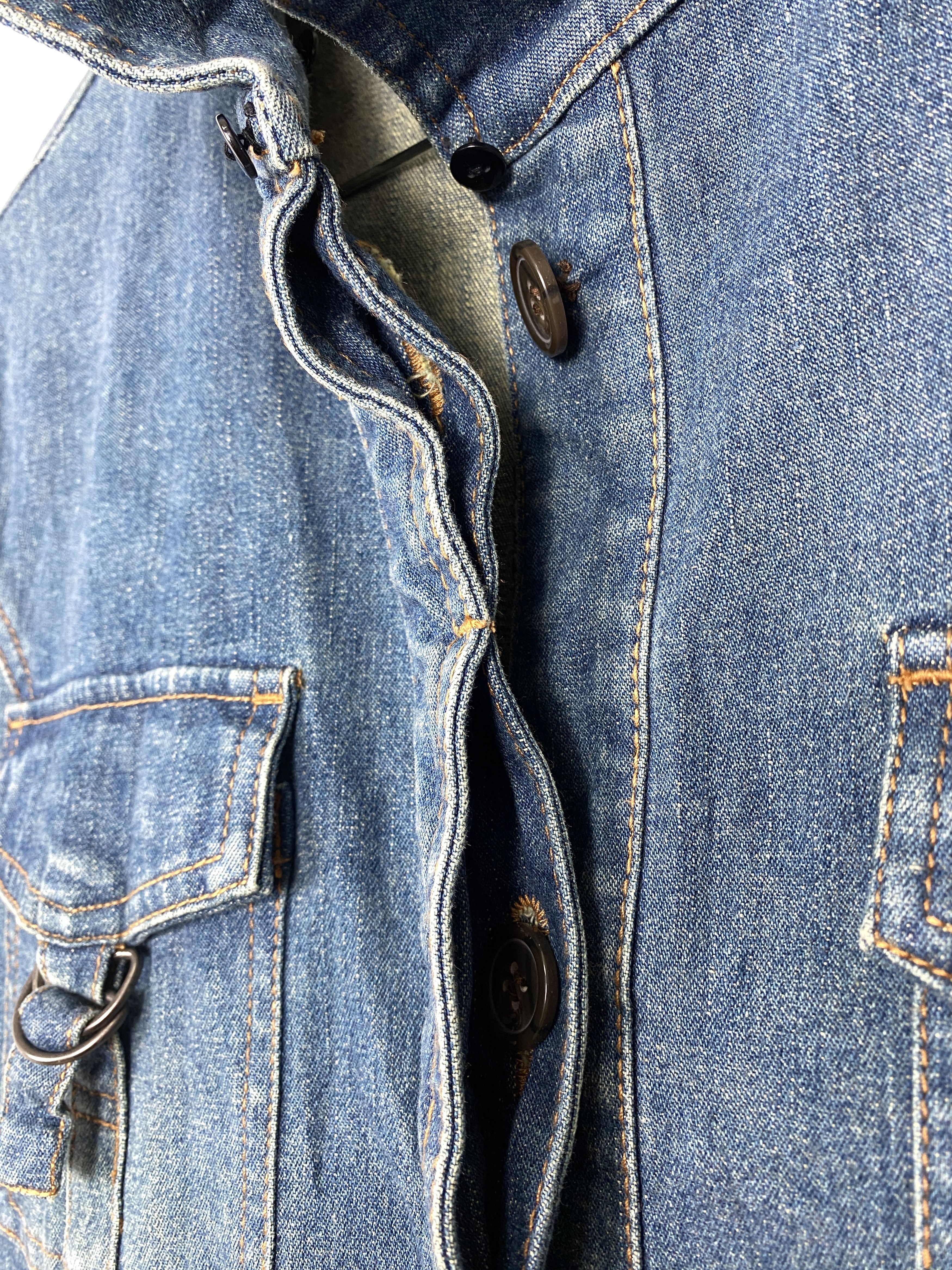 Japanese Brand Vintage Back Stage Button Up Denim Jacket Size US S / EU 44-46 / 1 - 5 Thumbnail