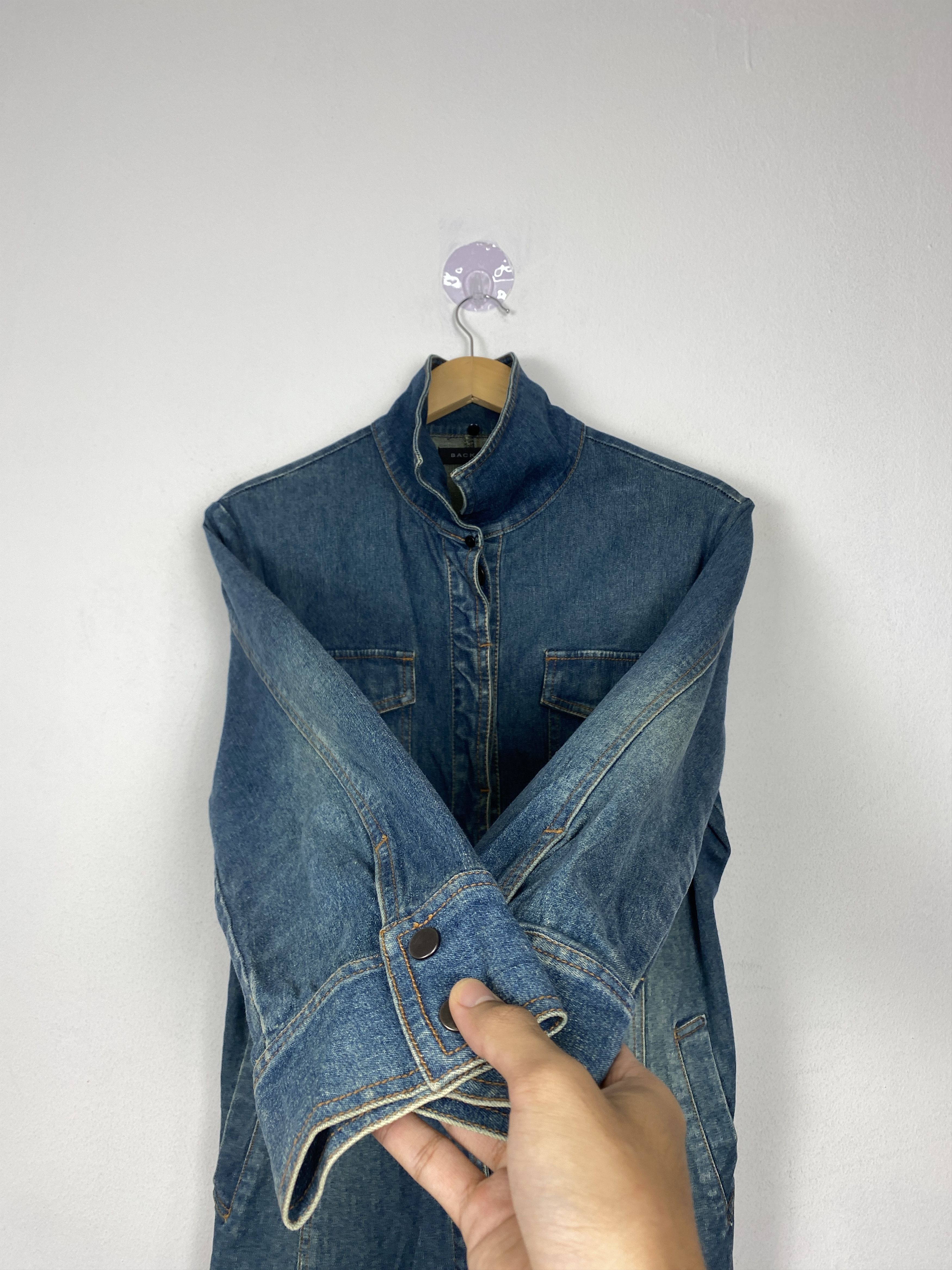 Japanese Brand Vintage Back Stage Button Up Denim Jacket Size US S / EU 44-46 / 1 - 6 Thumbnail