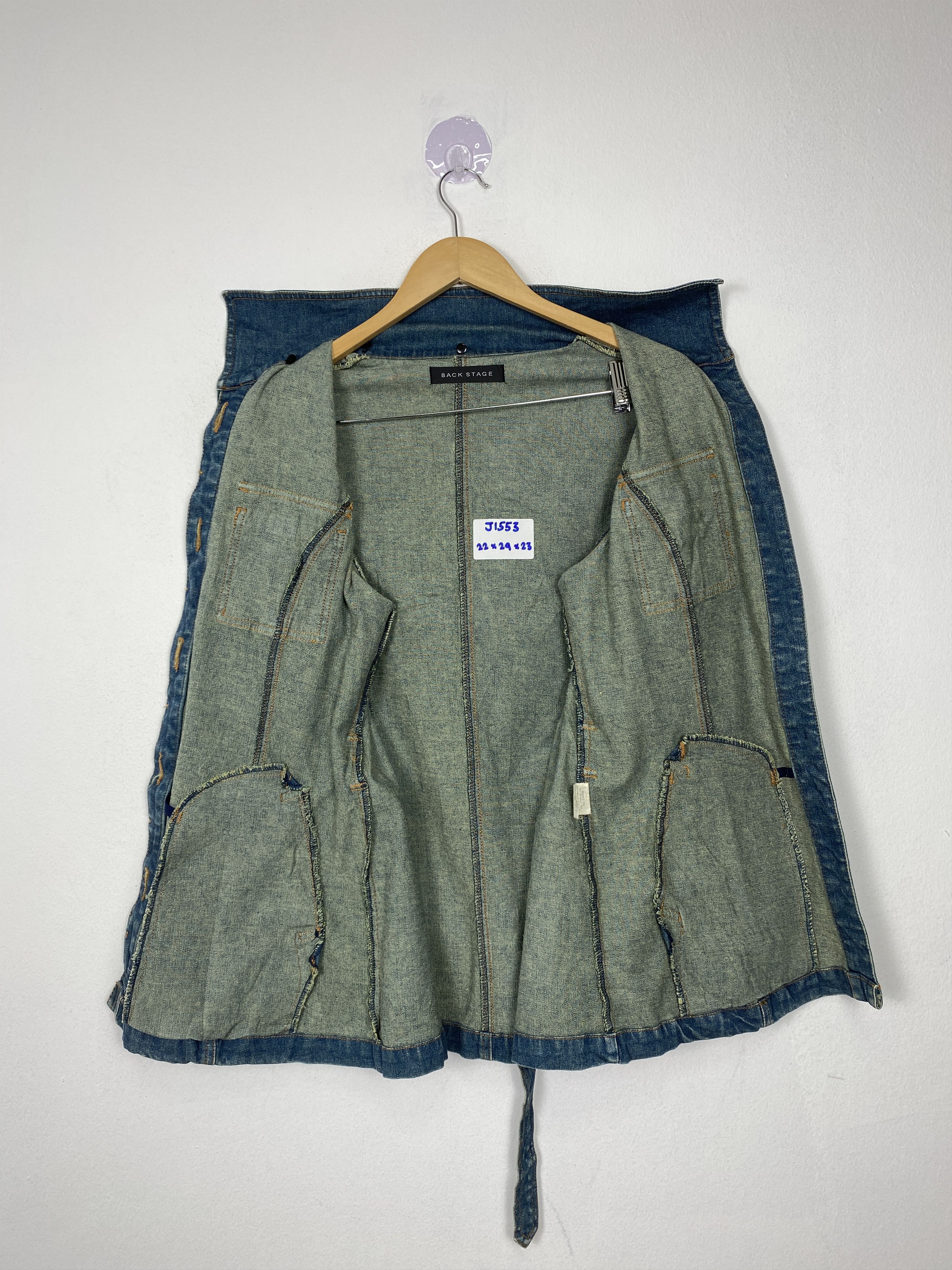 Japanese Brand Vintage Back Stage Button Up Denim Jacket Size US S / EU 44-46 / 1 - 8 Thumbnail