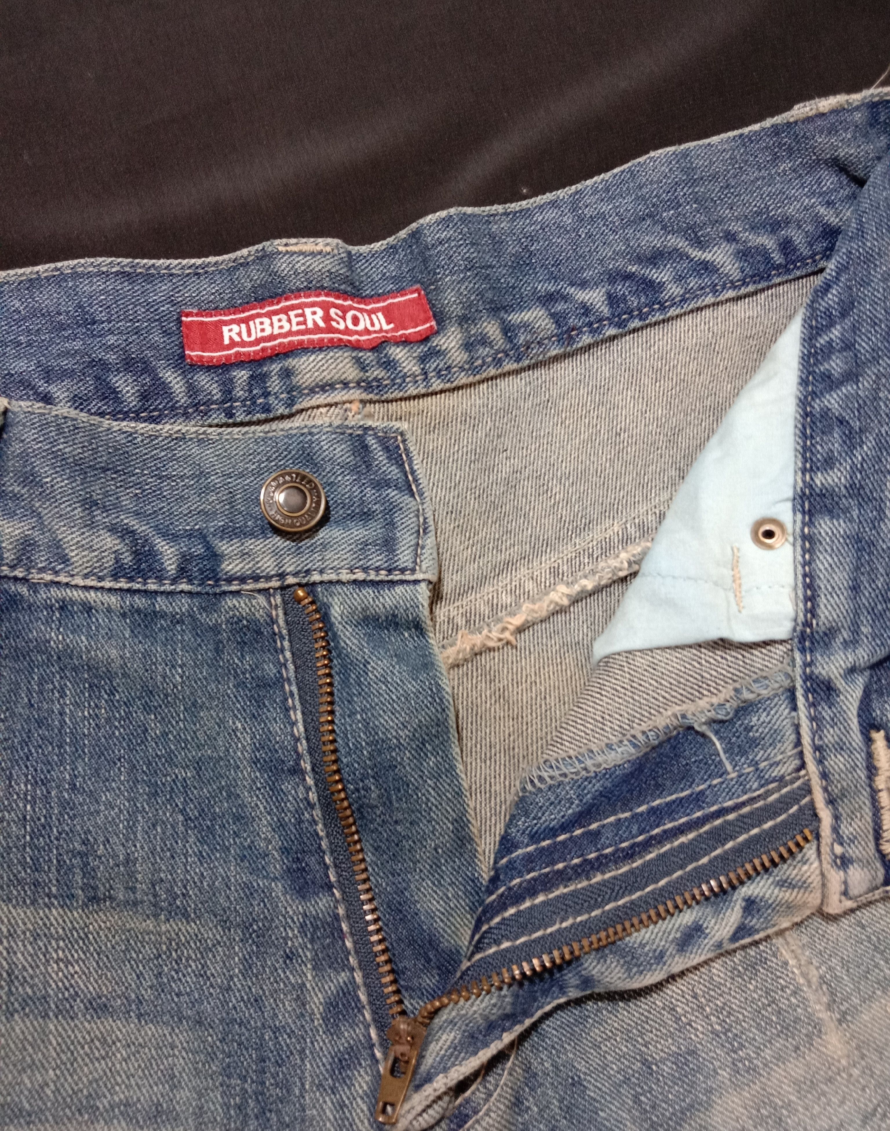 RBRSL Vintage Oxs Rubber Soul Distressed Denim Jeans Size US 32 / EU 48 - 6 Thumbnail
