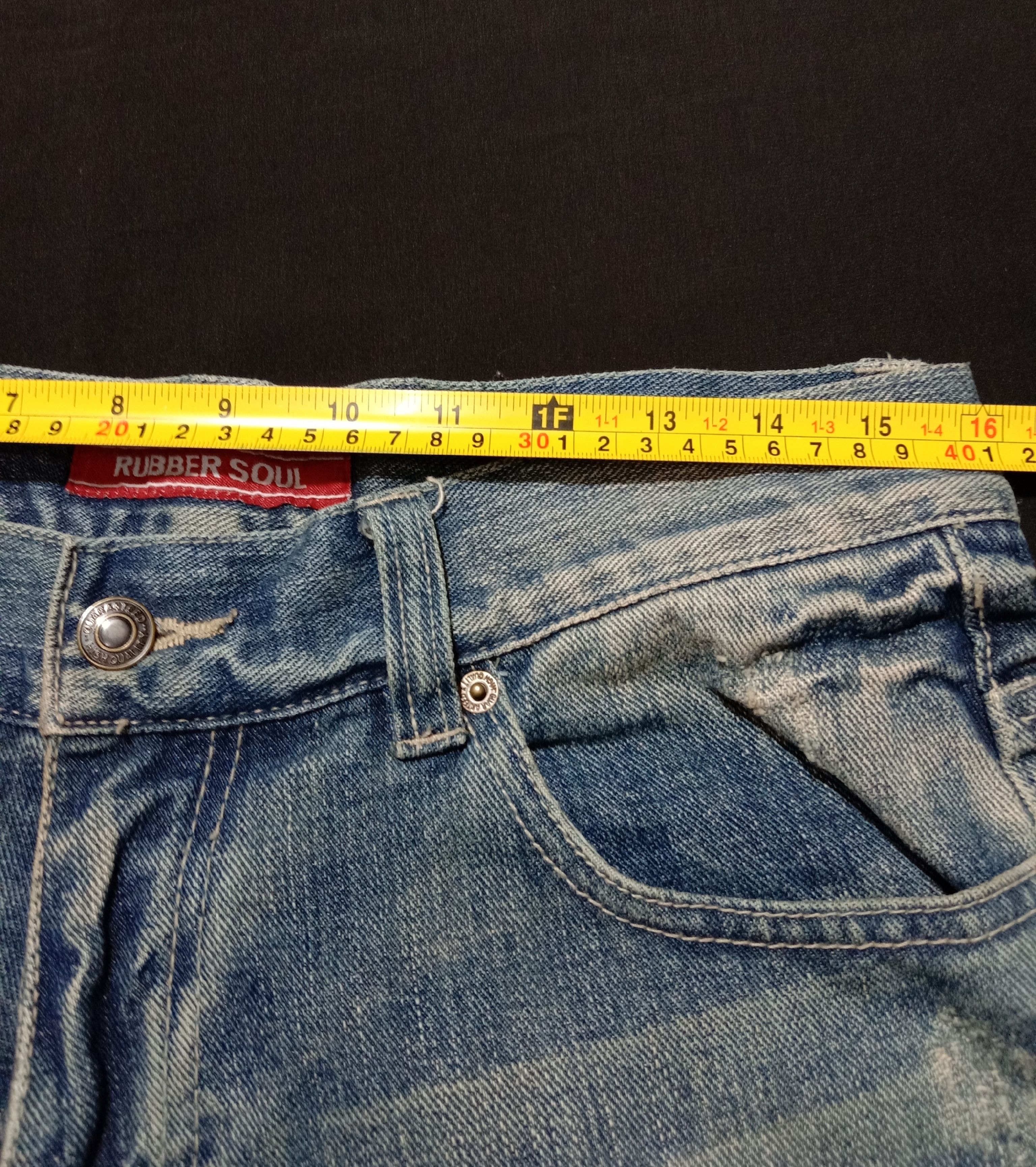 RBRSL Vintage Oxs Rubber Soul Distressed Denim Jeans Size US 32 / EU 48 - 5 Thumbnail