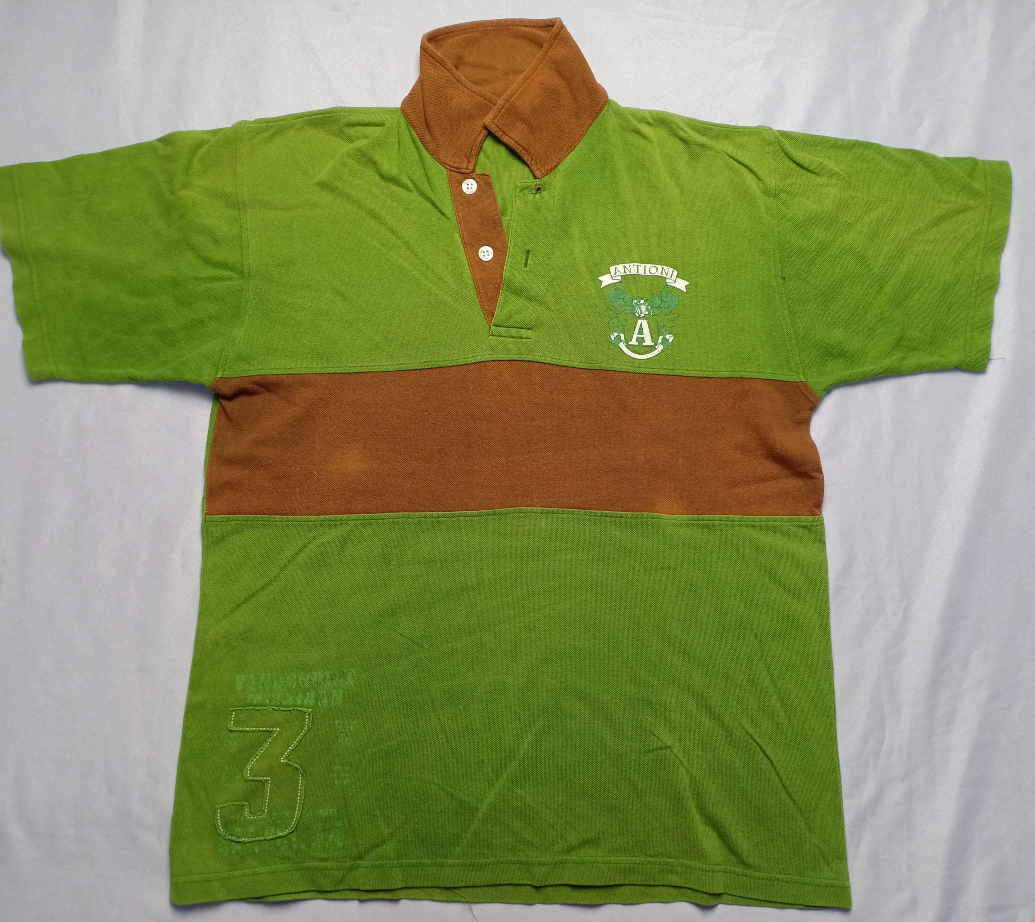 Vintage Vintage Antioni Polo Smart Casual Varsity College Tee Size US M / EU 48-50 / 2 - 2 Thumbnail