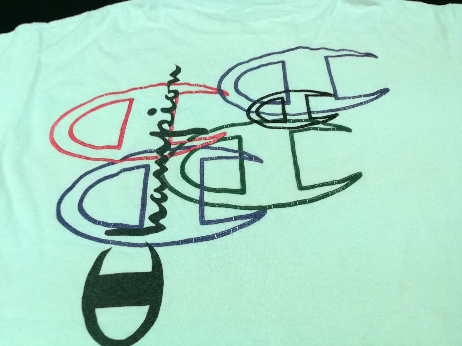 Champion Vintage 90s USA Champion Big Logo Tee Athletics Size US L / EU 52-54 / 3 - 2 Thumbnail