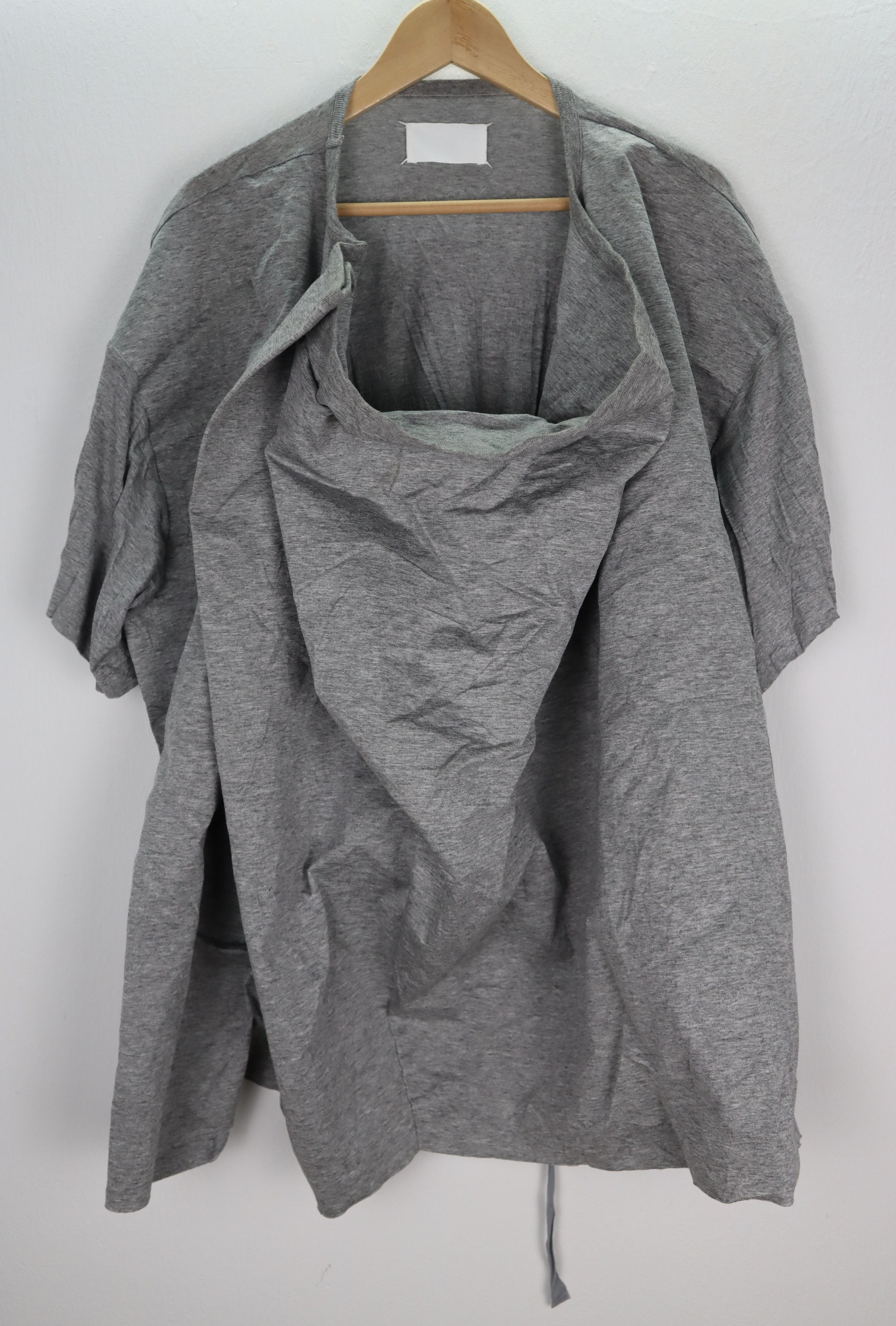 image of Designer Maison Martin Margiela Blank Tag Rayon N Hard Nylon Top in Grey, Women's (Size Medium)