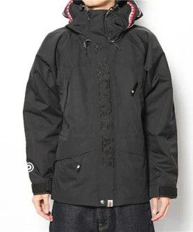 Image of Bape Shark Snowboard Jacket (2009) in Black, Men's (Size XL)