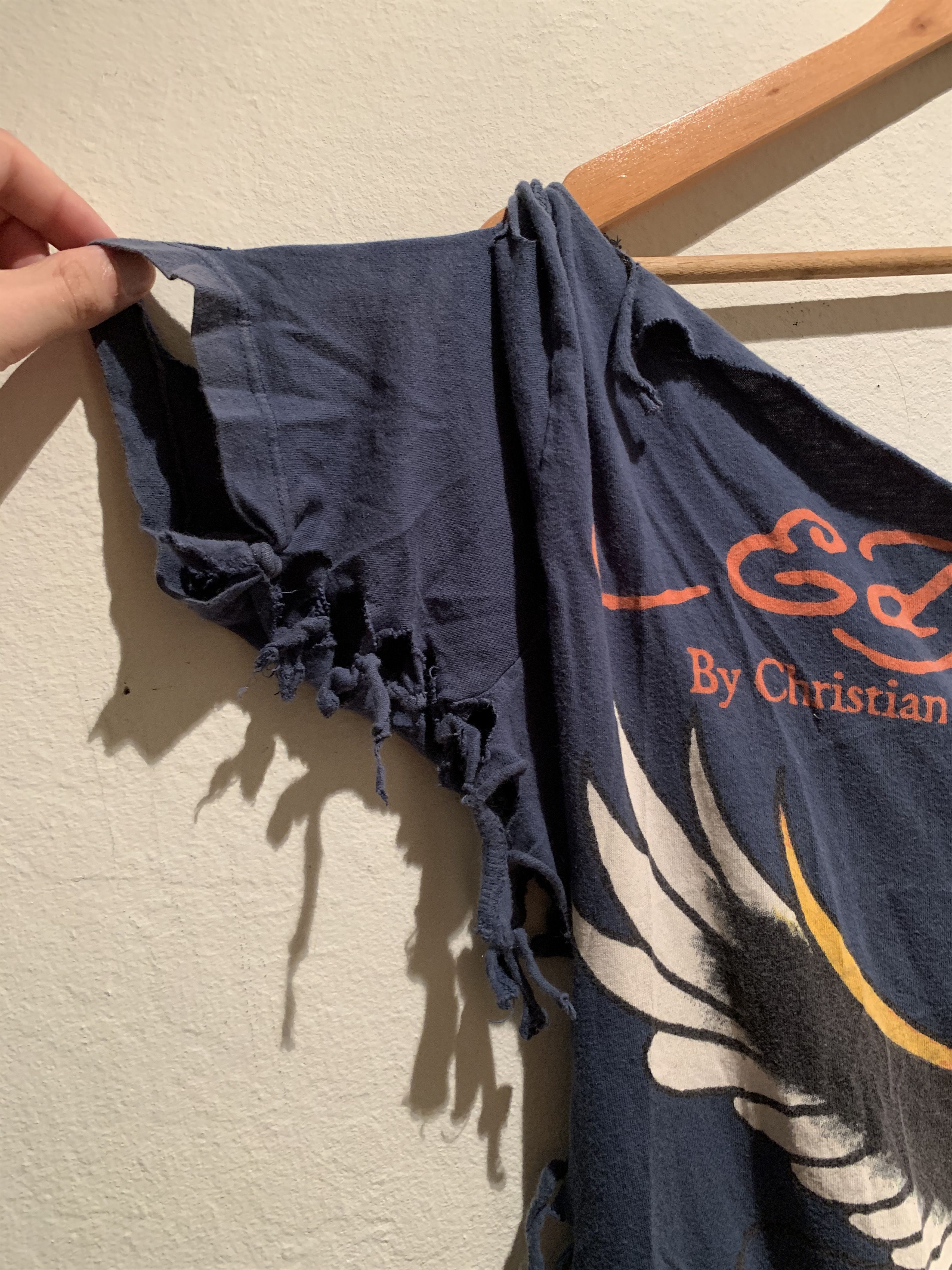 Ed Hardy *RARE* Vintage Ed Hardy Thrashed Open Back T-Shirt Size M / US 6-8 / IT 42-44 - 3 Thumbnail