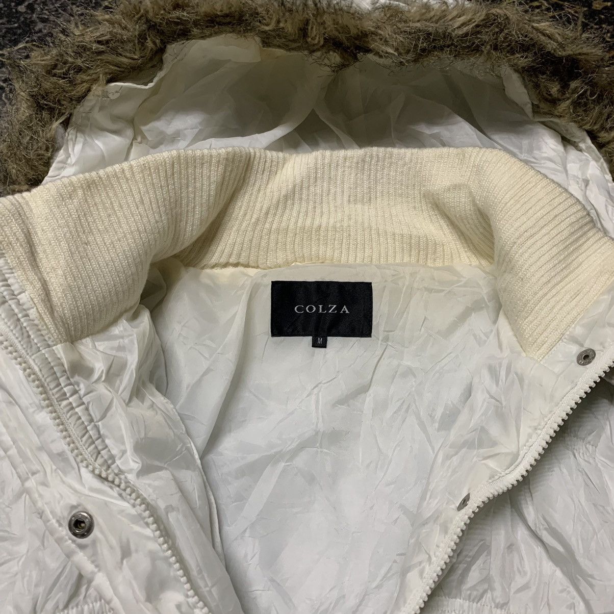 If Six Was Nine ✨Y2k Colza Strechy Down Jacket Detachable Fur Hoodie Size M / US 6-8 / IT 42-44 - 8 Thumbnail