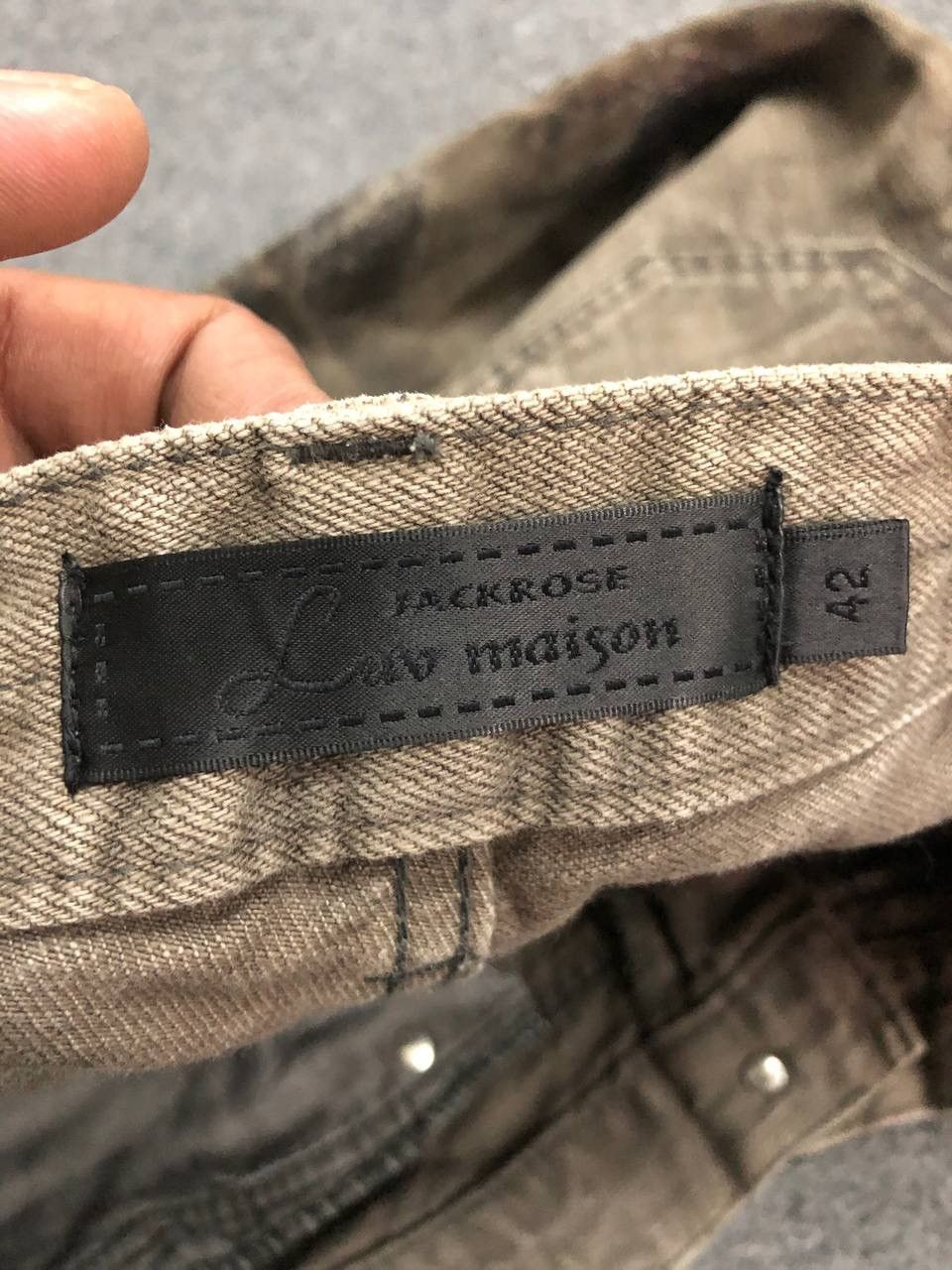 JACKROSE × Japanese Brand Rare🔥Thrashed Jackrose Printed Denim Flared Size US 30 / EU 46 - 10 Thumbnail