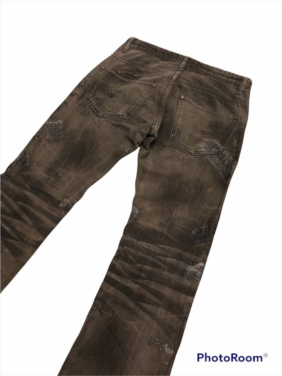 JACKROSE × Japanese Brand Rare🔥Thrashed Jackrose Printed Denim Flared Size US 30 / EU 46 - 5 Thumbnail