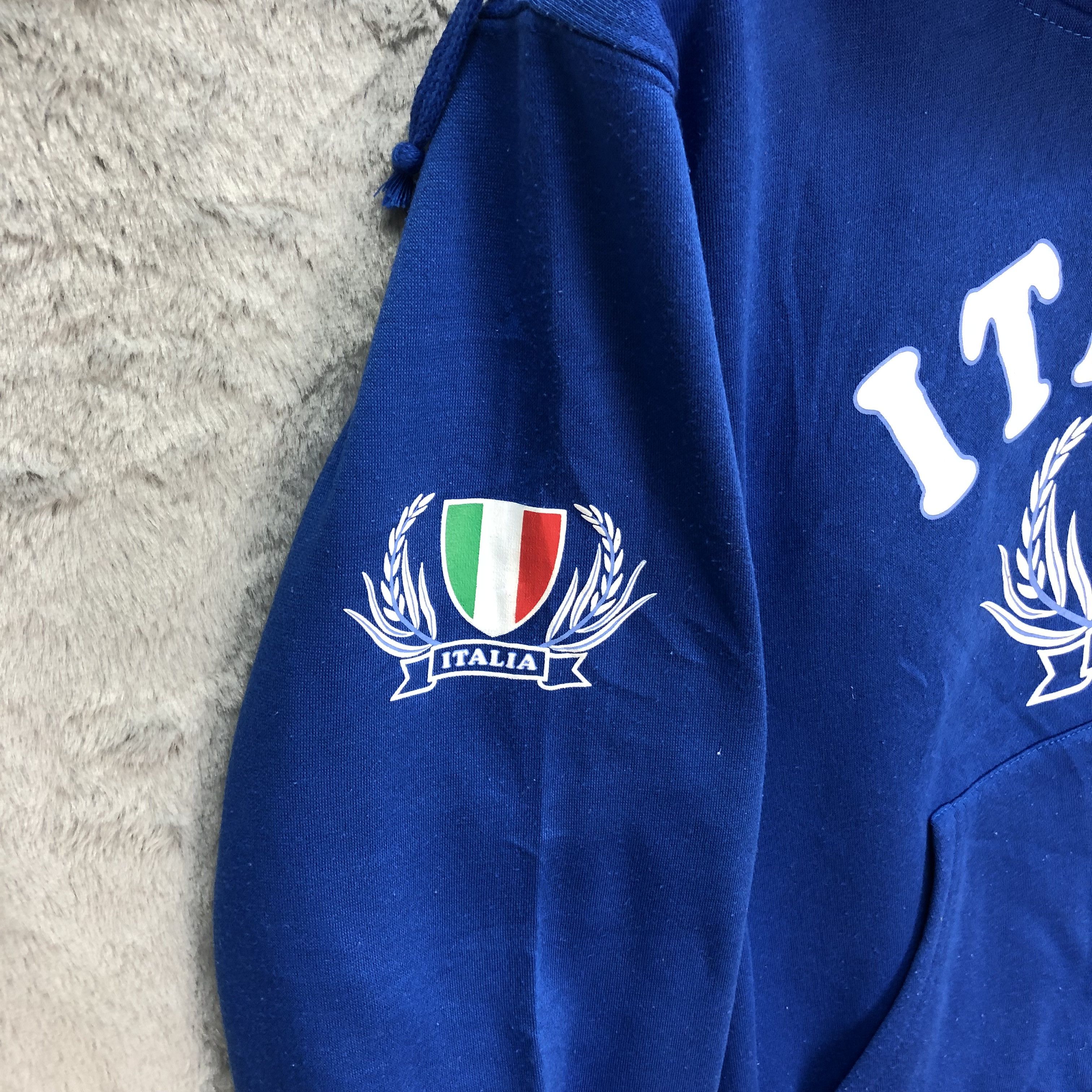 Other ITALIA Big Logo Pullover Blue Hoodies #4739-166 Size M / US 6-8 / IT 42-44 - 6 Thumbnail