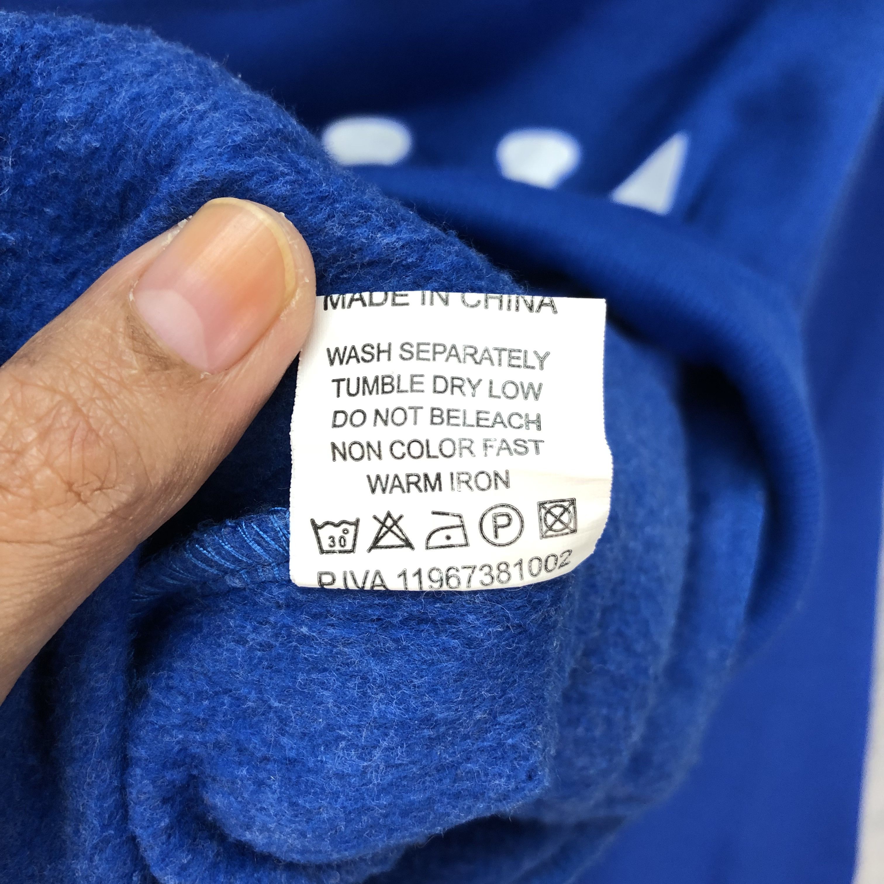 Other ITALIA Big Logo Pullover Blue Hoodies #4739-166 Size M / US 6-8 / IT 42-44 - 10 Thumbnail
