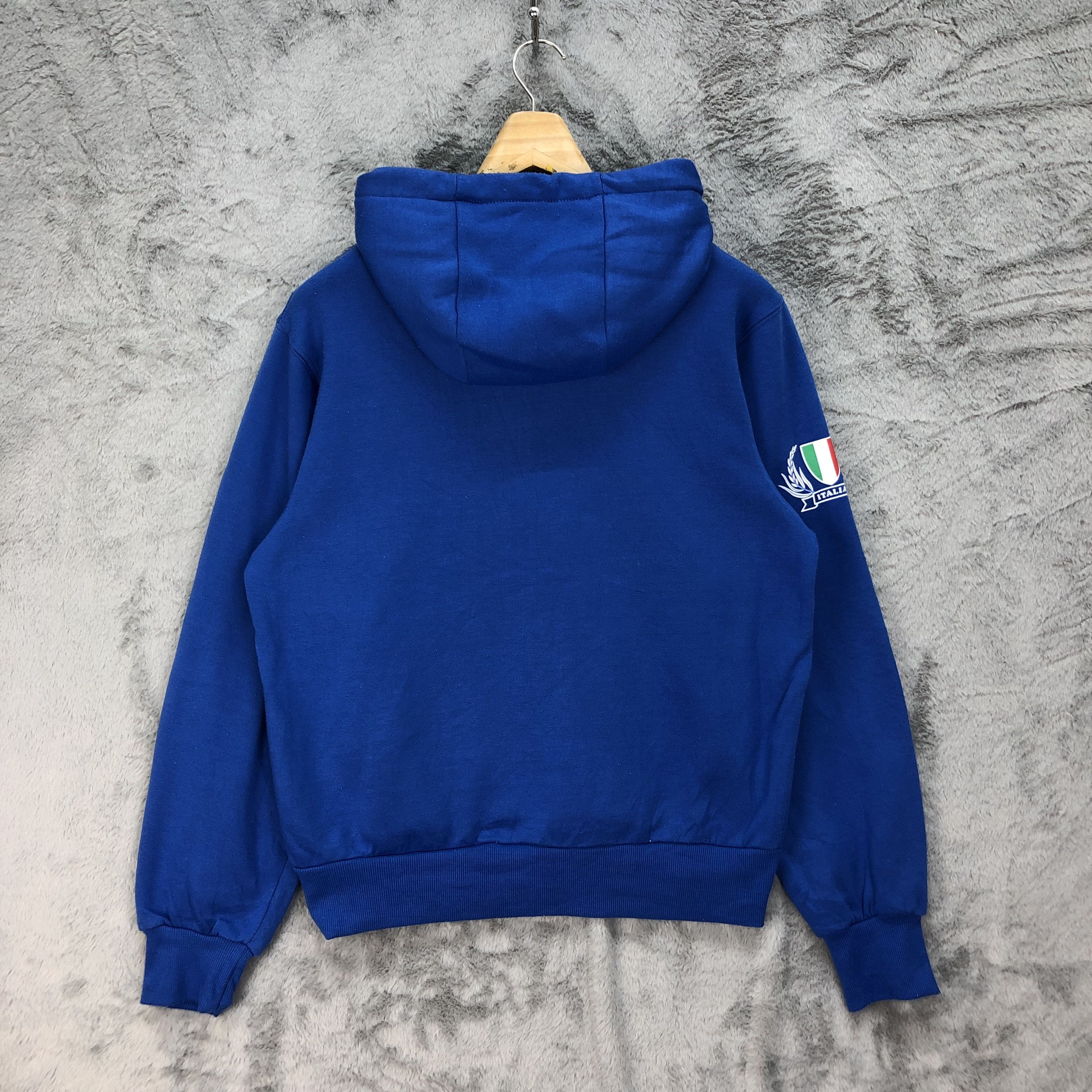Other ITALIA Big Logo Pullover Blue Hoodies #4739-166 Size M / US 6-8 / IT 42-44 - 11 Thumbnail