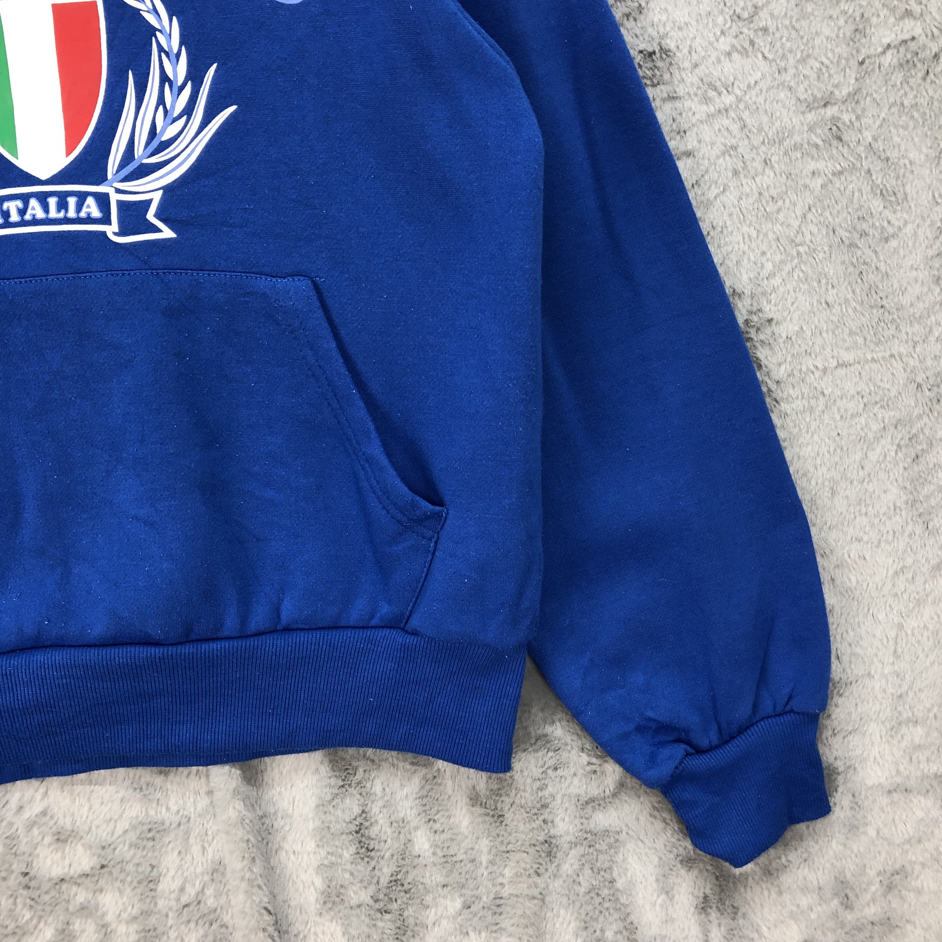 Other ITALIA Big Logo Pullover Blue Hoodies #4739-166 Size M / US 6-8 / IT 42-44 - 7 Thumbnail