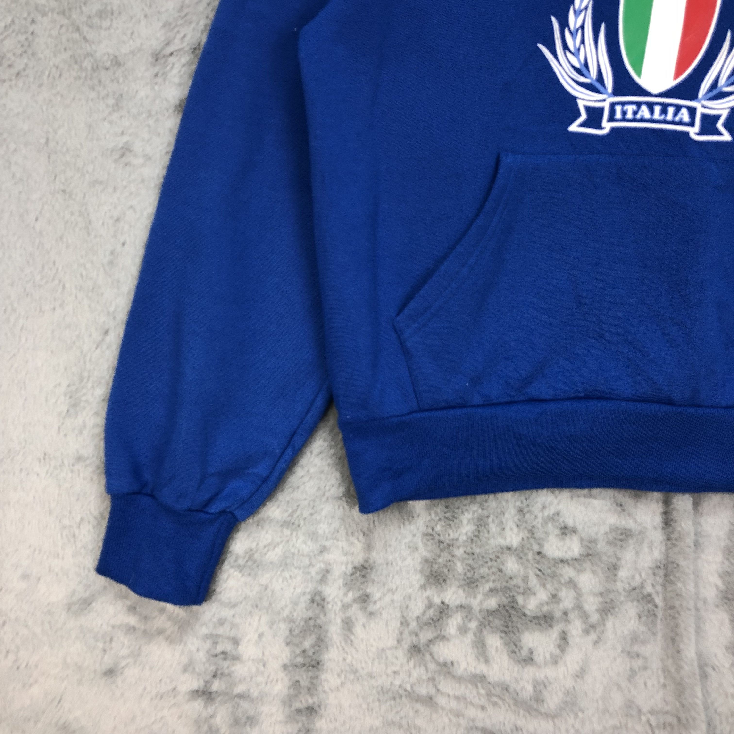 Other ITALIA Big Logo Pullover Blue Hoodies #4739-166 Size M / US 6-8 / IT 42-44 - 5 Thumbnail