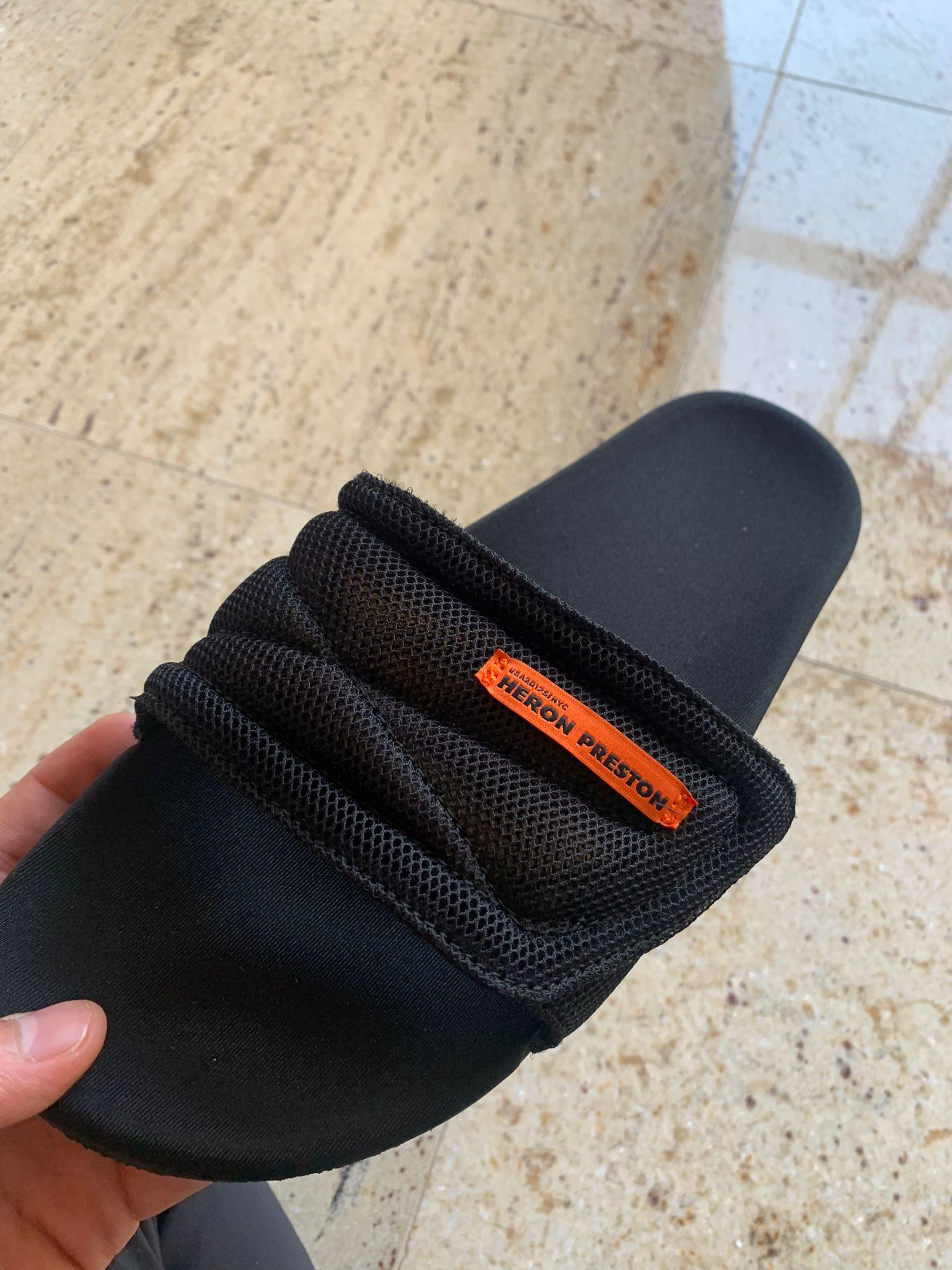 Heron Preston HP Slider Mesh Velcro Top in Black Size US 8 / EU 41 - 10 Thumbnail