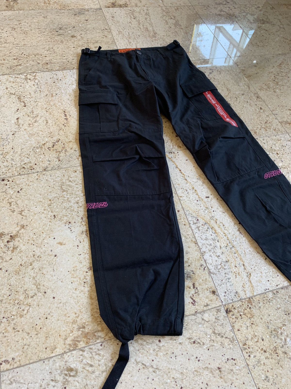 Heron Preston Cargo Trousers Logo In Pink Size US 28 / EU 44 - 6 Thumbnail