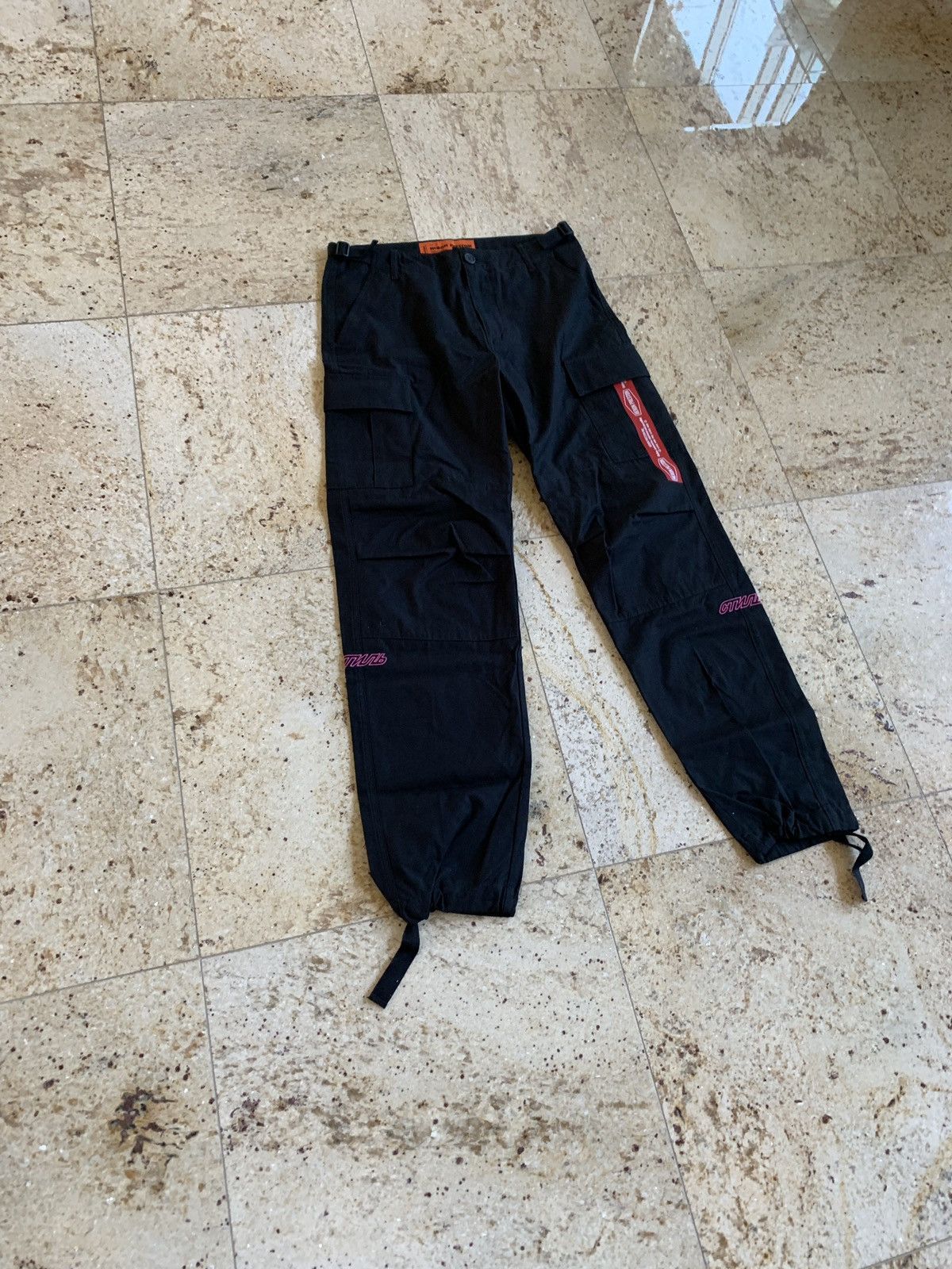 Heron Preston Cargo Trousers Logo In Pink Size US 28 / EU 44 - 3 Thumbnail