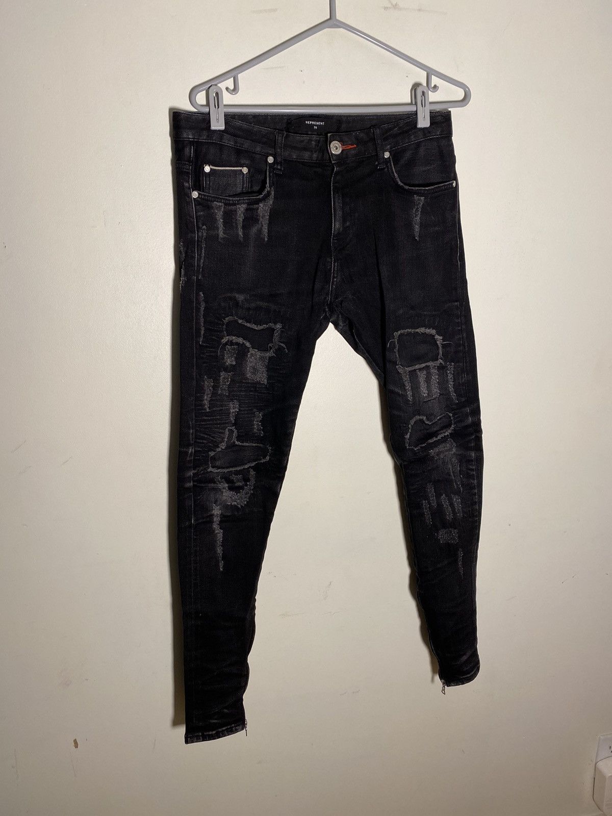Represent Repairer Selvedge Denim Jeans Slim fit Zip Legs
