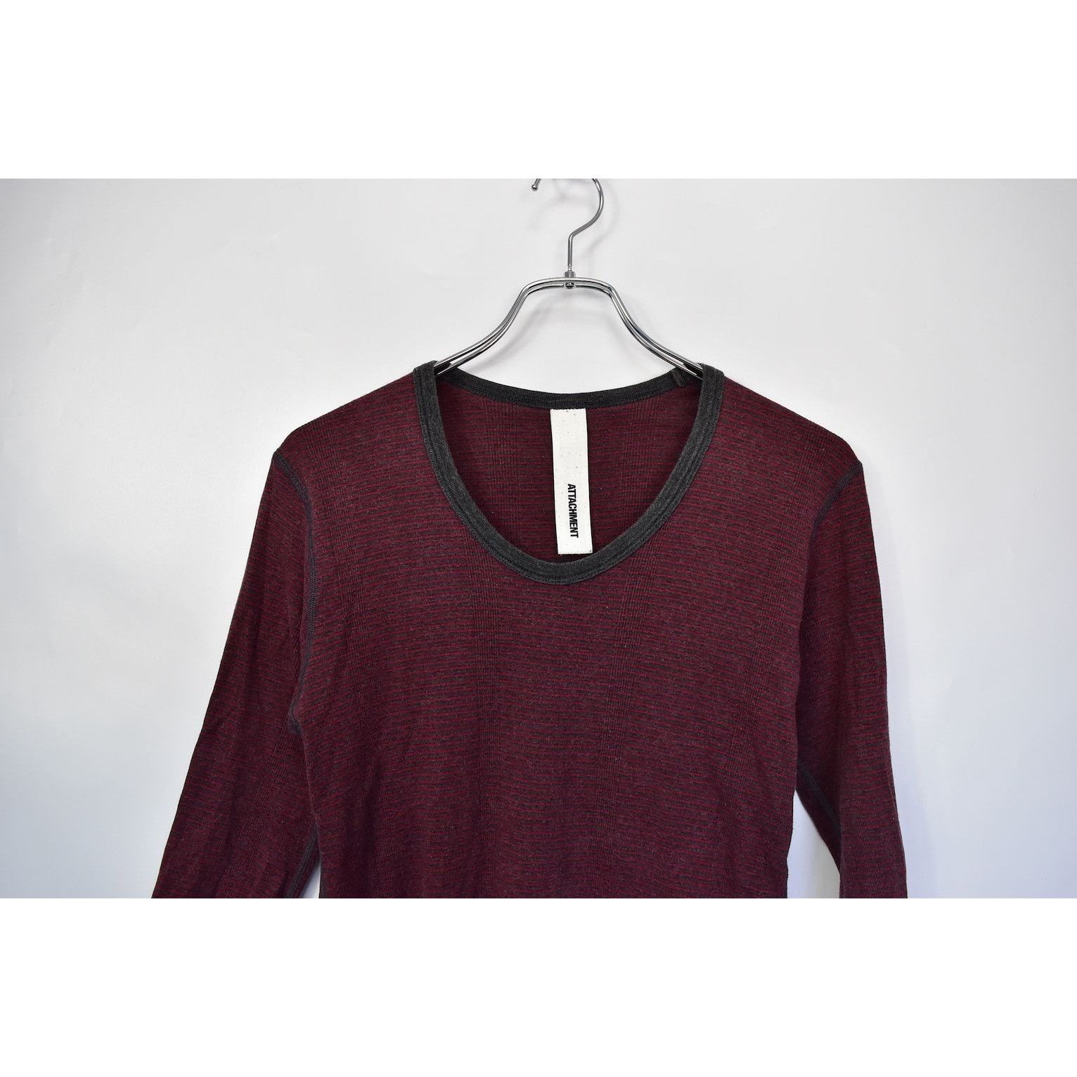 Attachment × Kazuyuki Kumagai Attachment stripe thin t-shirt long sleeve 29176 - 863 50 Size US M / EU 48-50 / 2 - 5 Thumbnail