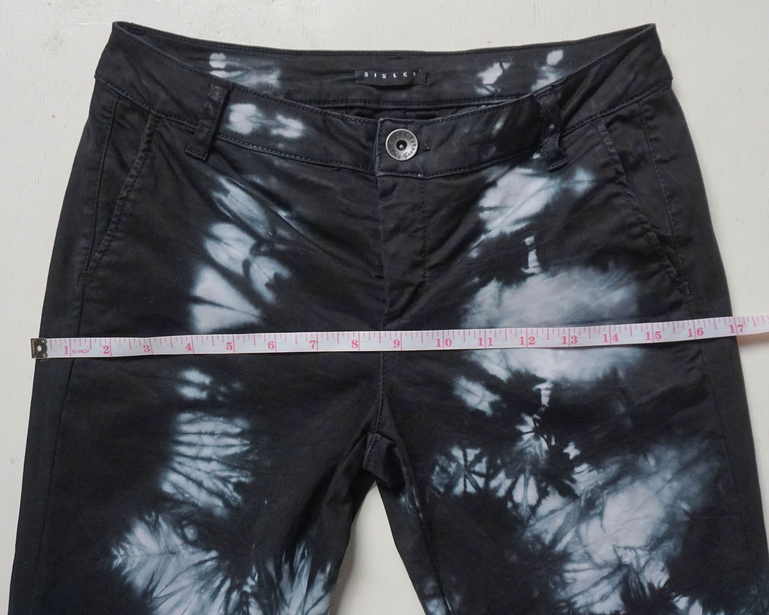Sisley SISLEY Tie-Dye Slim Fit Stretch Pants Size 27" / US 4 / IT 40 - 10 Thumbnail