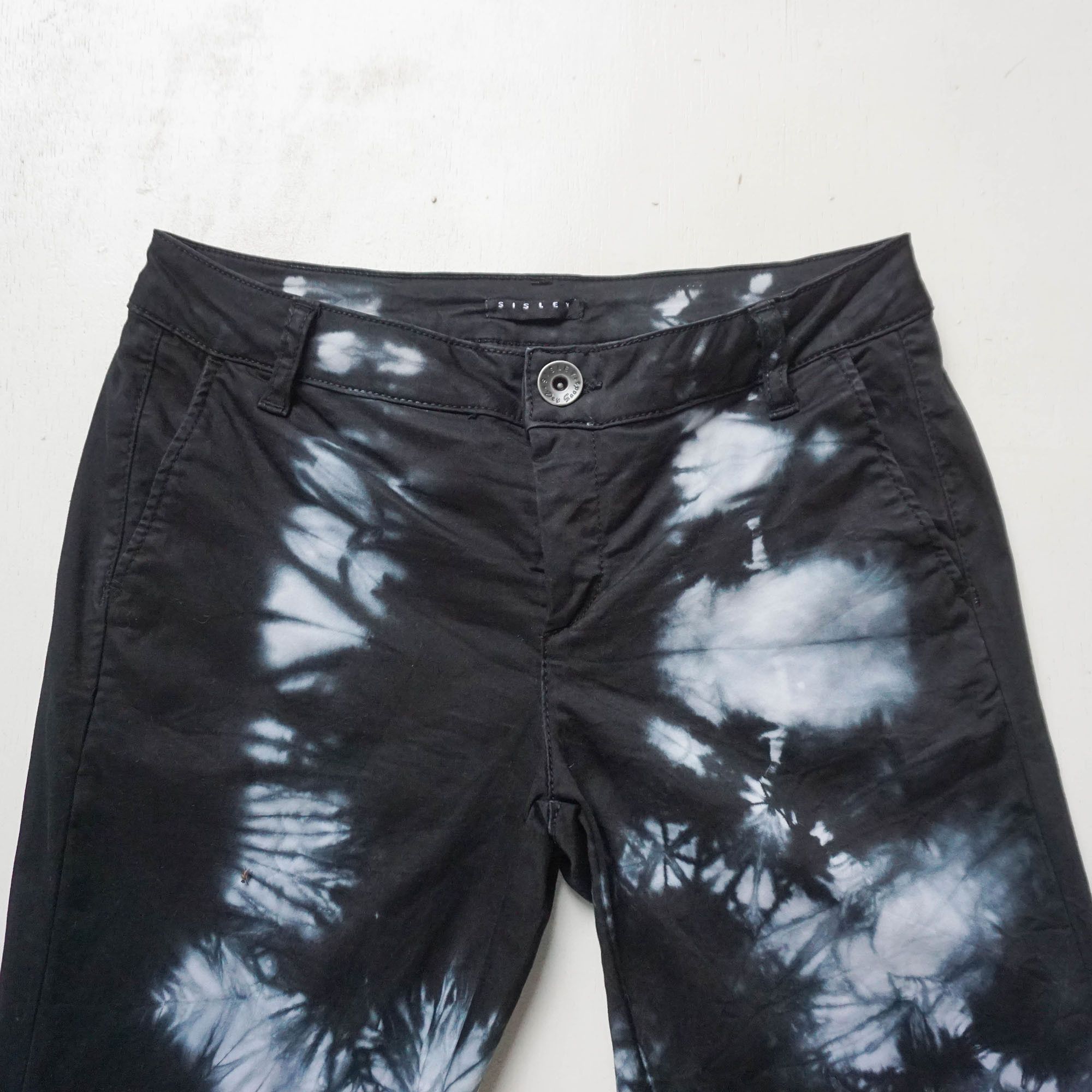 Sisley SISLEY Tie-Dye Slim Fit Stretch Pants Size 27" / US 4 / IT 40 - 3 Thumbnail