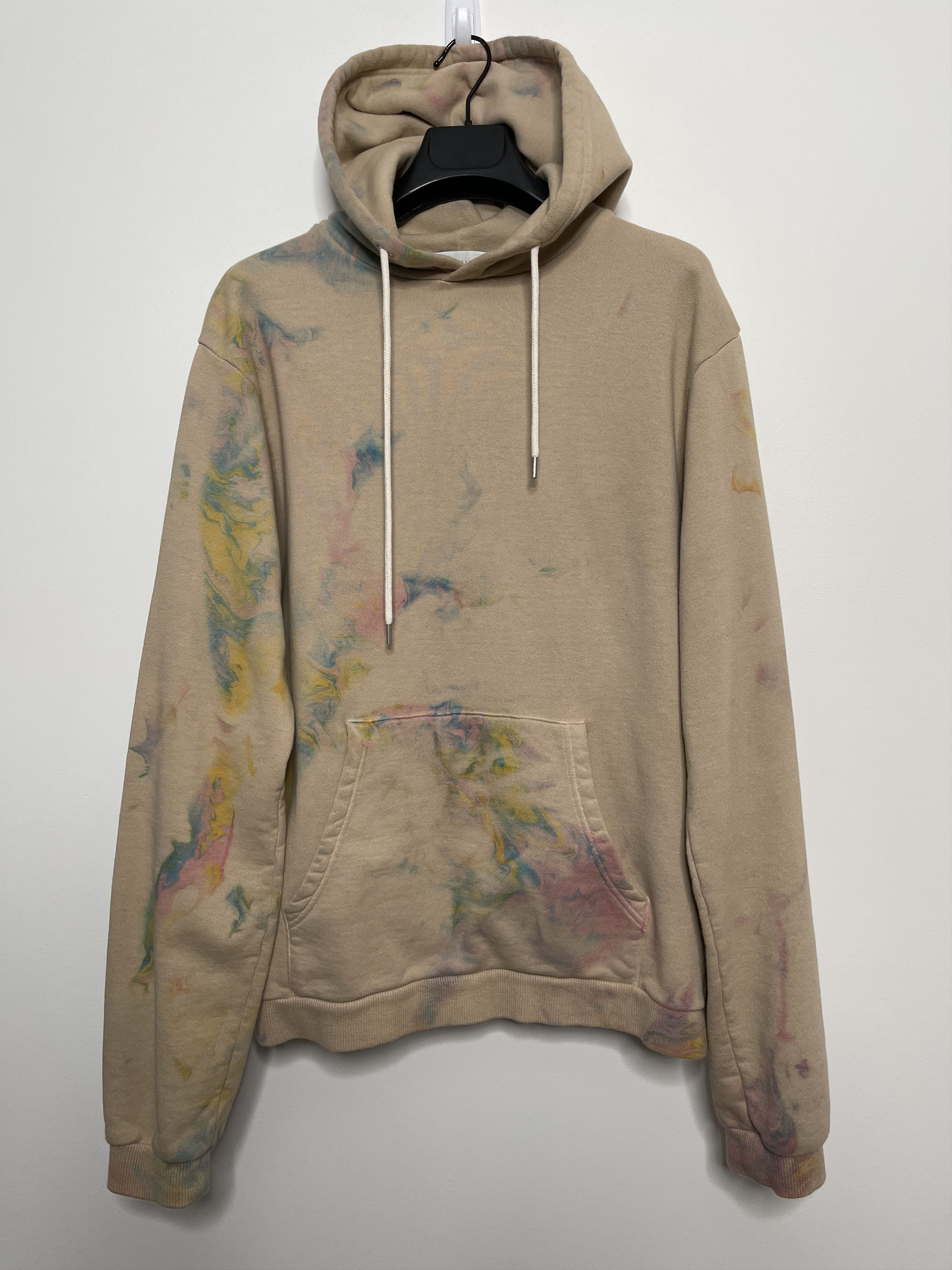 John Elliott Sz 1 Carnival Tan Abstract Ink Dye Beach Hoodie SS20 Grailed