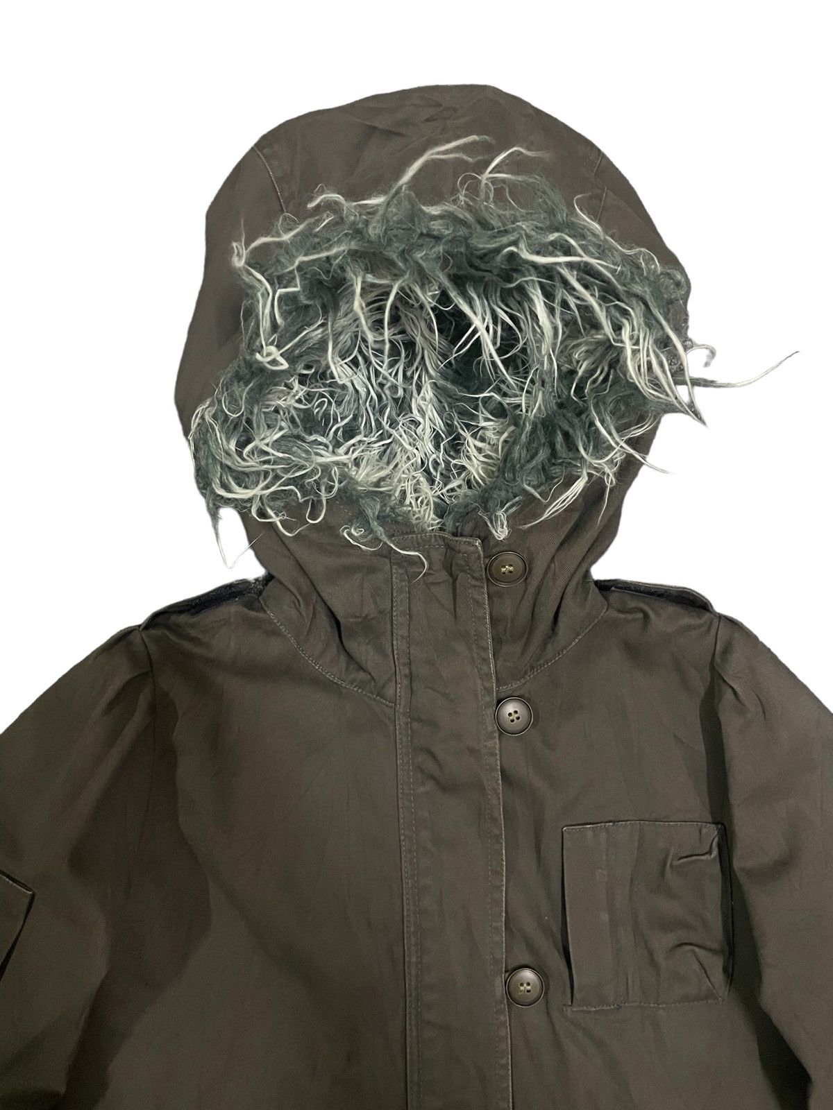Japanese Brand Japanese Streetstyle Multipocket Mohair Hooded Jacket Size S / US 4 / IT 40 - 3 Thumbnail