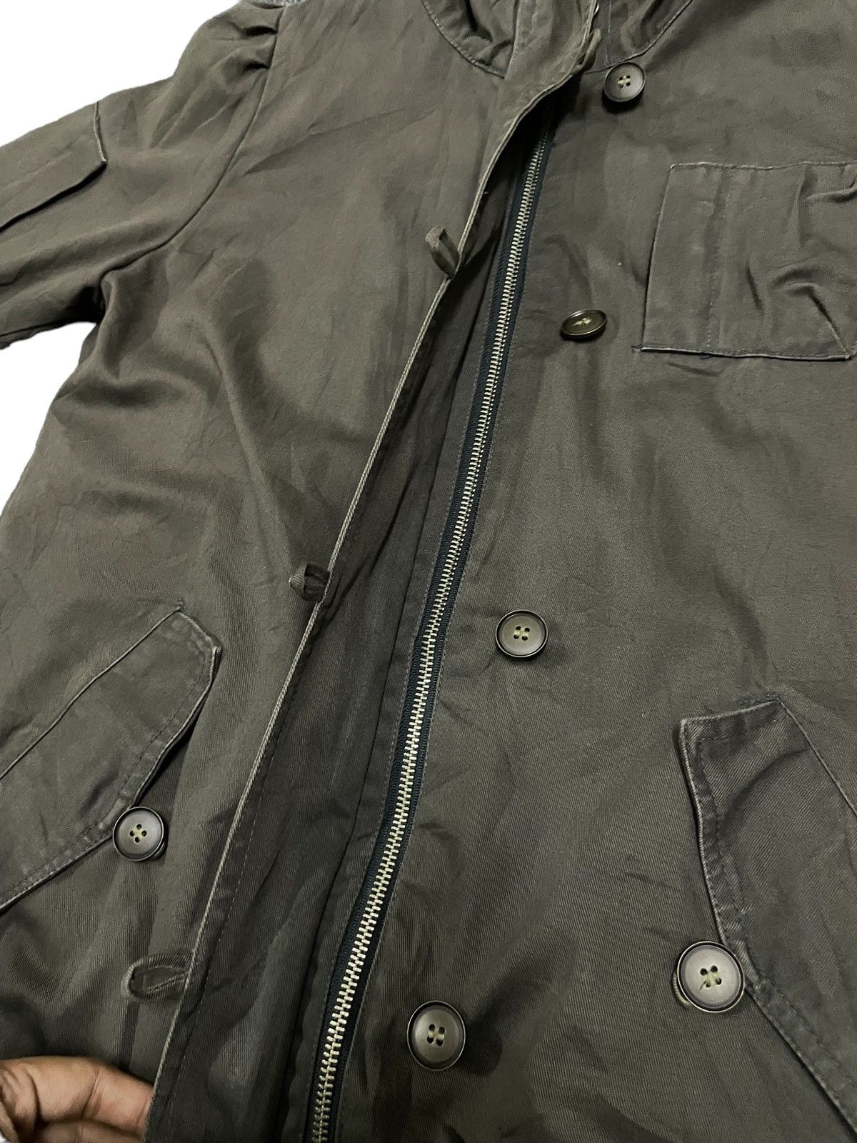Japanese Brand Japanese Streetstyle Multipocket Mohair Hooded Jacket Size S / US 4 / IT 40 - 10 Thumbnail