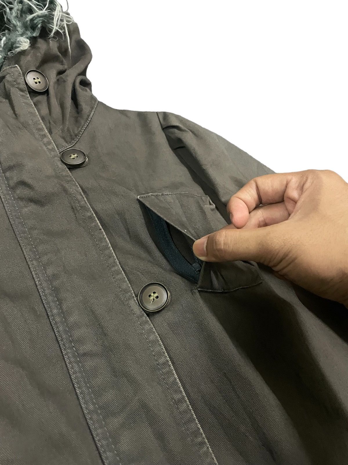 Japanese Brand Japanese Streetstyle Multipocket Mohair Hooded Jacket Size S / US 4 / IT 40 - 6 Thumbnail
