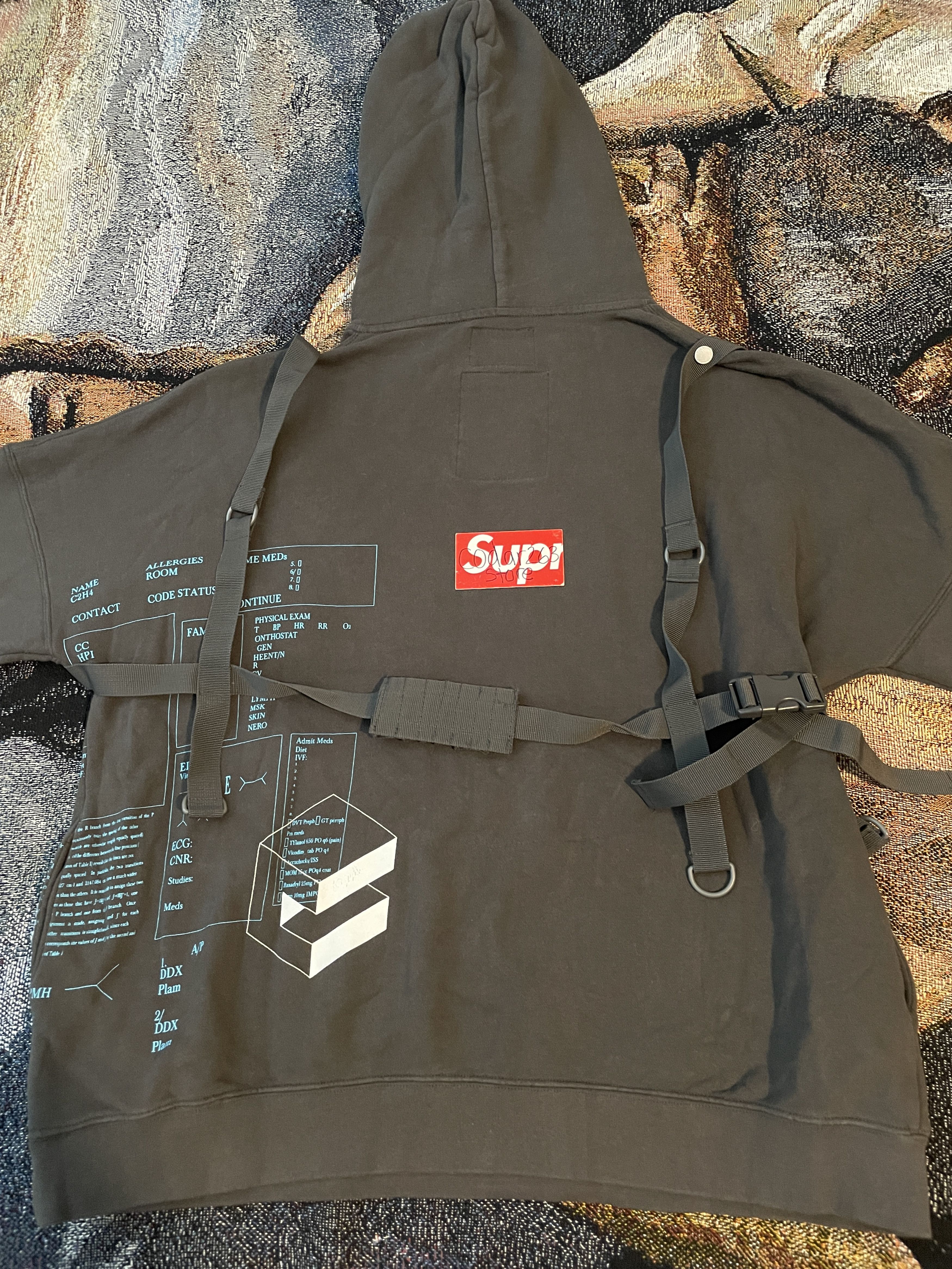 C2H4 C2H4 Strap Hoodie Sweatshirt Small Opium YVL Size US S / EU 44-46 / 1 - 3 Thumbnail