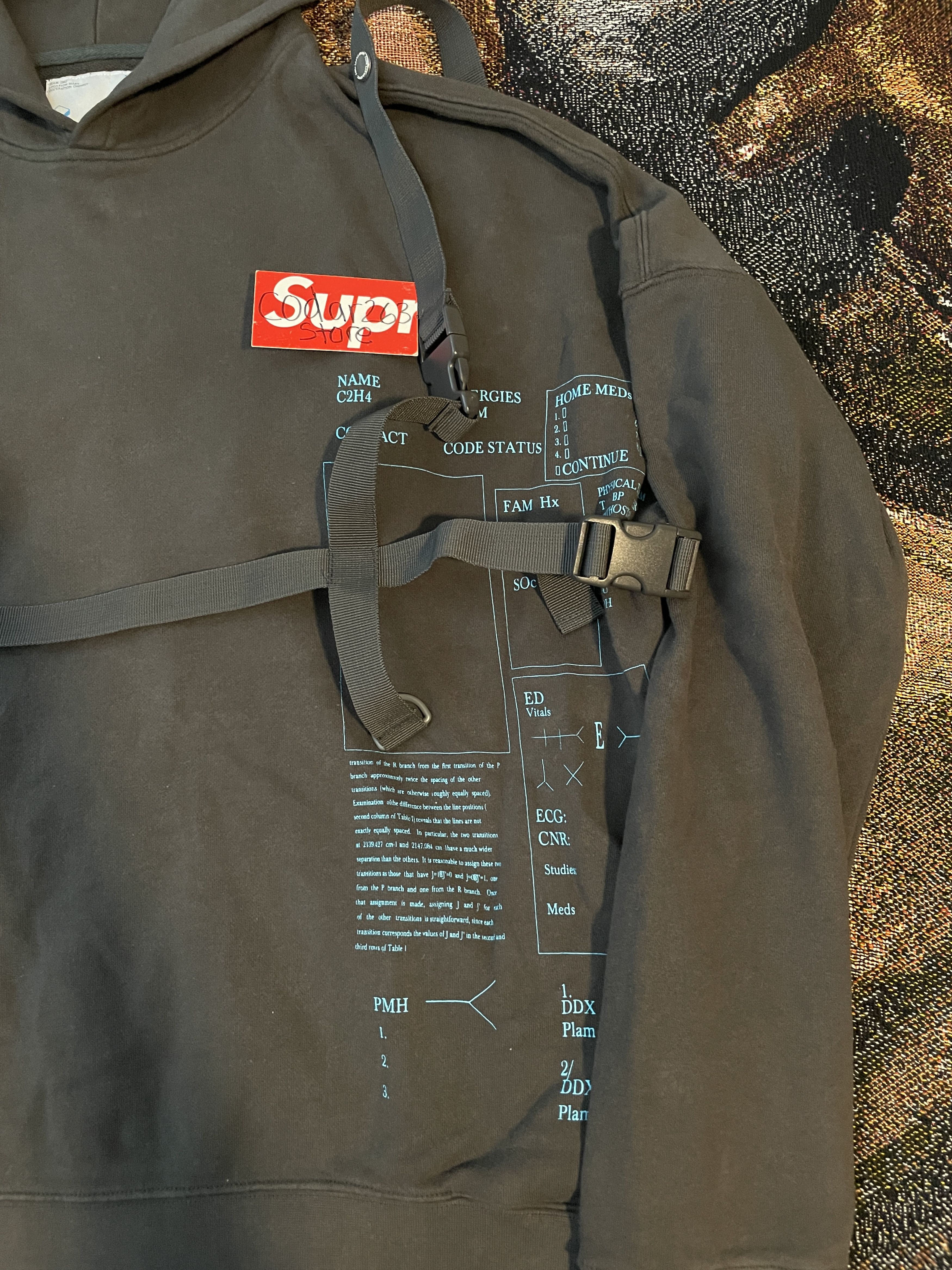 C2H4 C2H4 Strap Hoodie Sweatshirt Small Opium YVL Size US S / EU 44-46 / 1 - 2 Thumbnail
