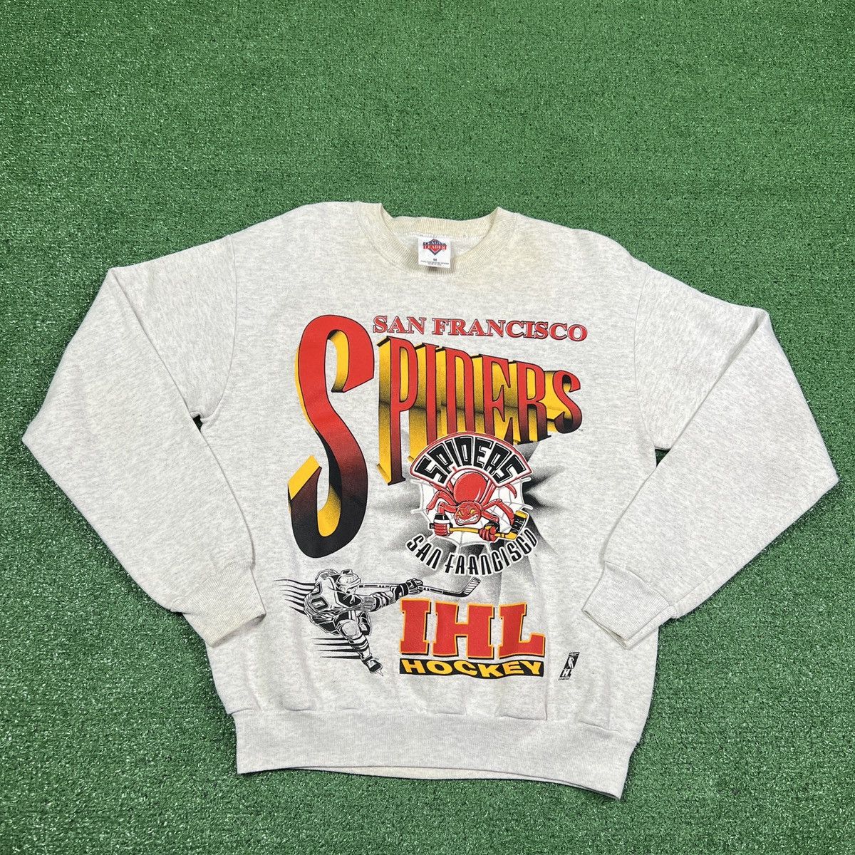 NHL × Vintage RARE Vintage 90s San Fransisco Spiders IHL Crewneck Sweater Size US M / EU 48-50 / 2 - 8 Thumbnail
