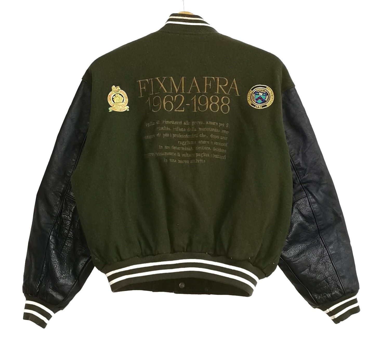 Glafton Homme Leather Wool Varsity Jacket