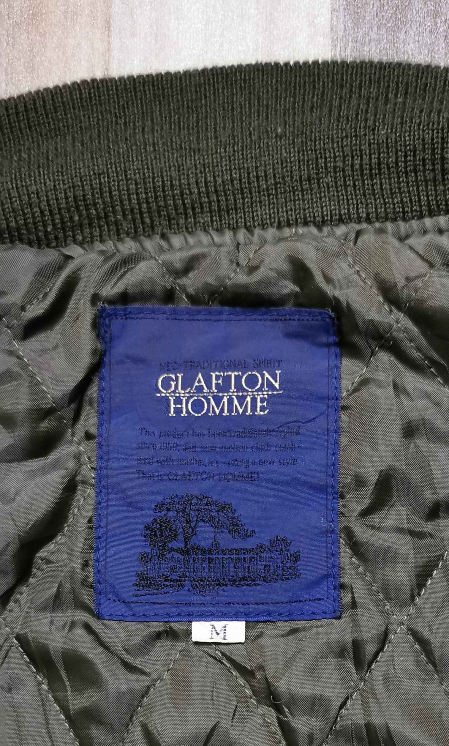 Japanese Brand Glafton Homme Leather Wool Varsity Jacket Size US M / EU 48-50 / 2 - 7 Thumbnail