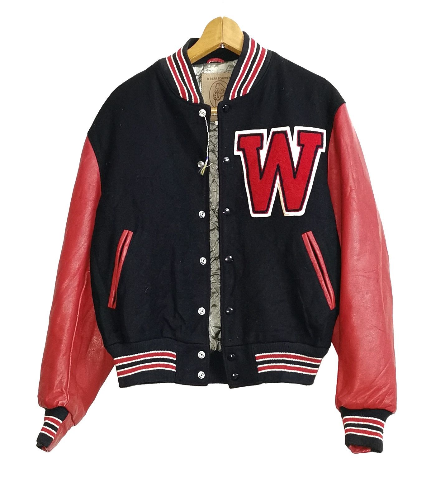 Golden Bear Golden Bear Big Logo Leather Wool Varsity Jacket Size US L / EU 52-54 / 3 - 4 Thumbnail