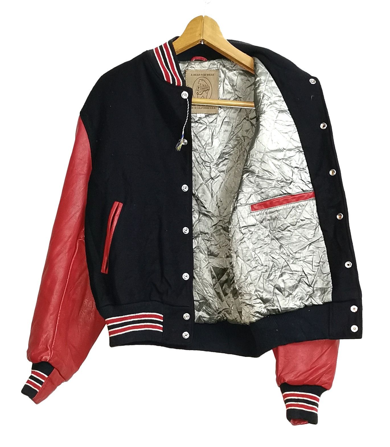 Golden Bear Golden Bear Big Logo Leather Wool Varsity Jacket Size US L / EU 52-54 / 3 - 5 Thumbnail