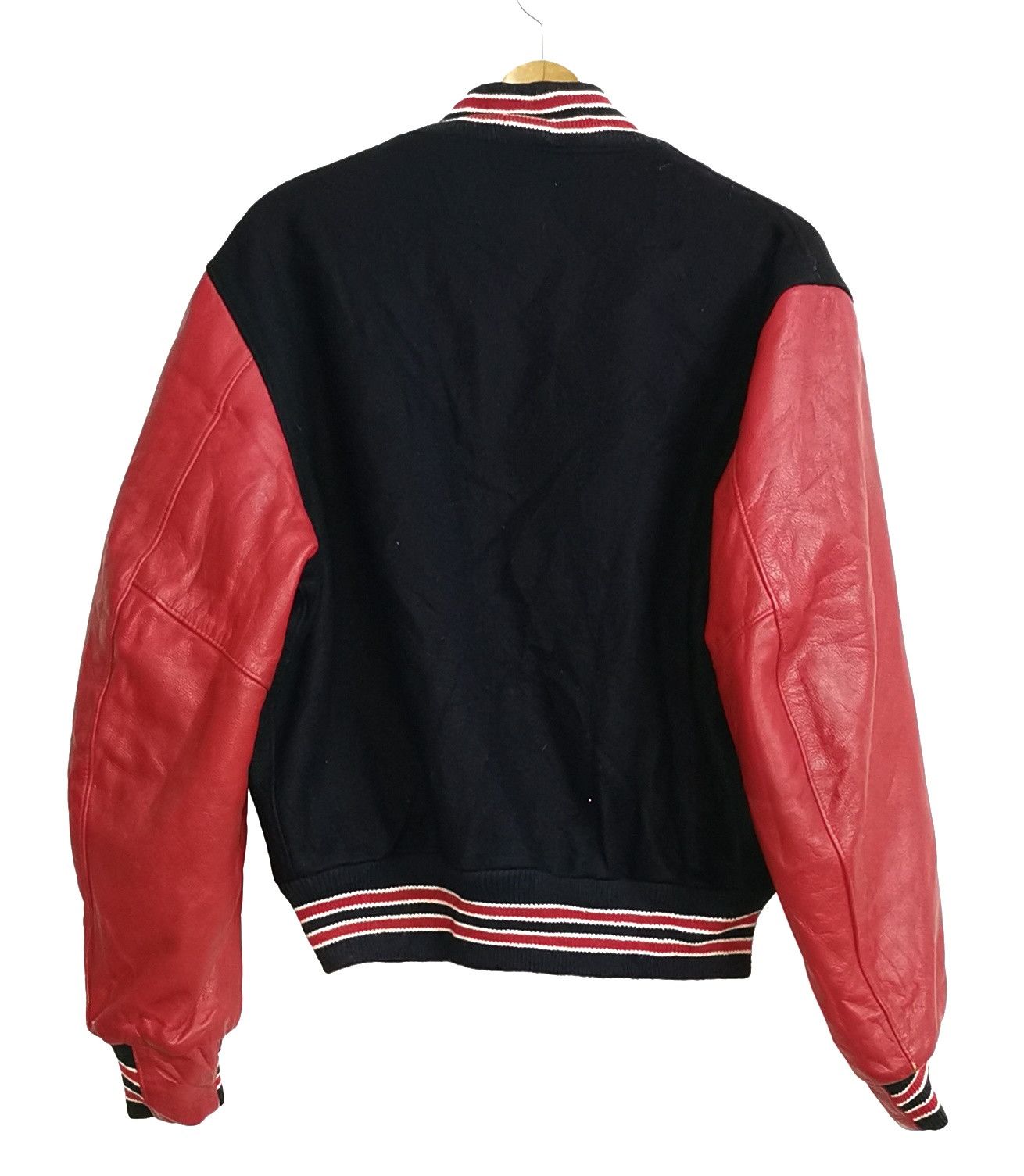 Golden Bear Golden Bear Big Logo Leather Wool Varsity Jacket Size US L / EU 52-54 / 3 - 3 Thumbnail