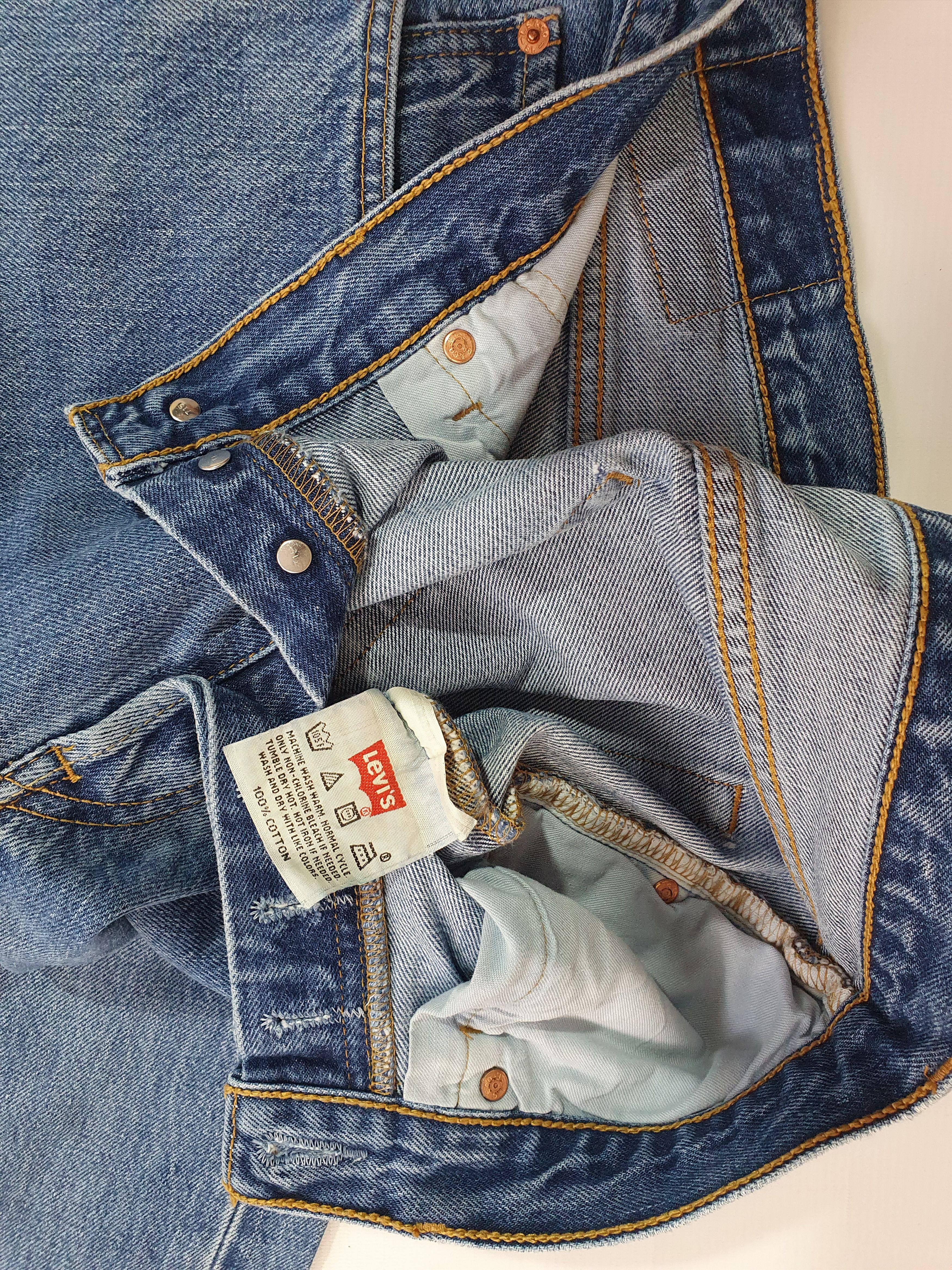 Levi's × Levi's Vintage Clothing × Vintage 90s Dirty LEVIS 501 Indigo Denim Jeans Size US 32 / EU 48 - 8 Thumbnail